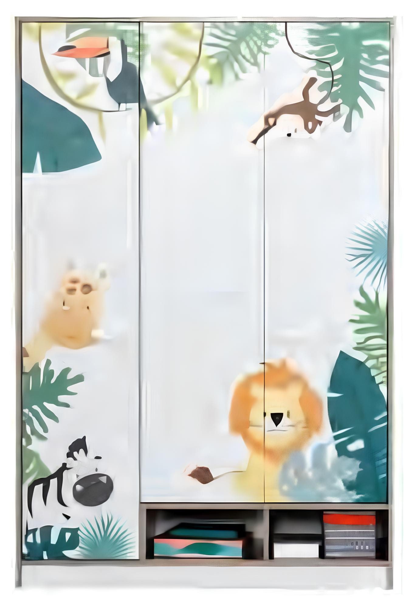 Xlmoebel Kinderkleiderschrank Holzschrank für Mädchen mit praktischem Design und Stauraum (1-St., Kleiderschrank) Hergestellt in Europa