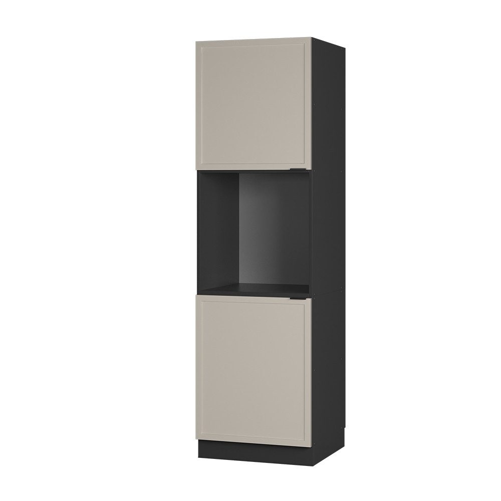 Herdumbauschrank Fame-Line, GrauBeige/Anthrazit, 60 cm offen