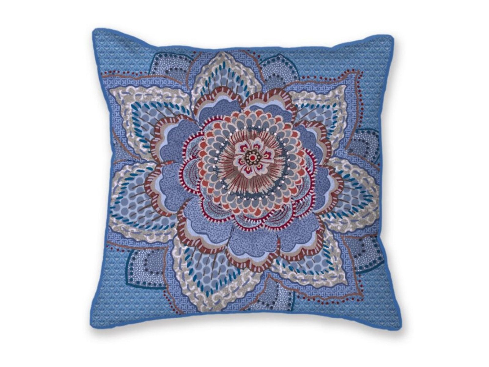 PiP Studio Dekokissen Mumbai Night Kissen quadratisch blau 45x45cm (1Stück)