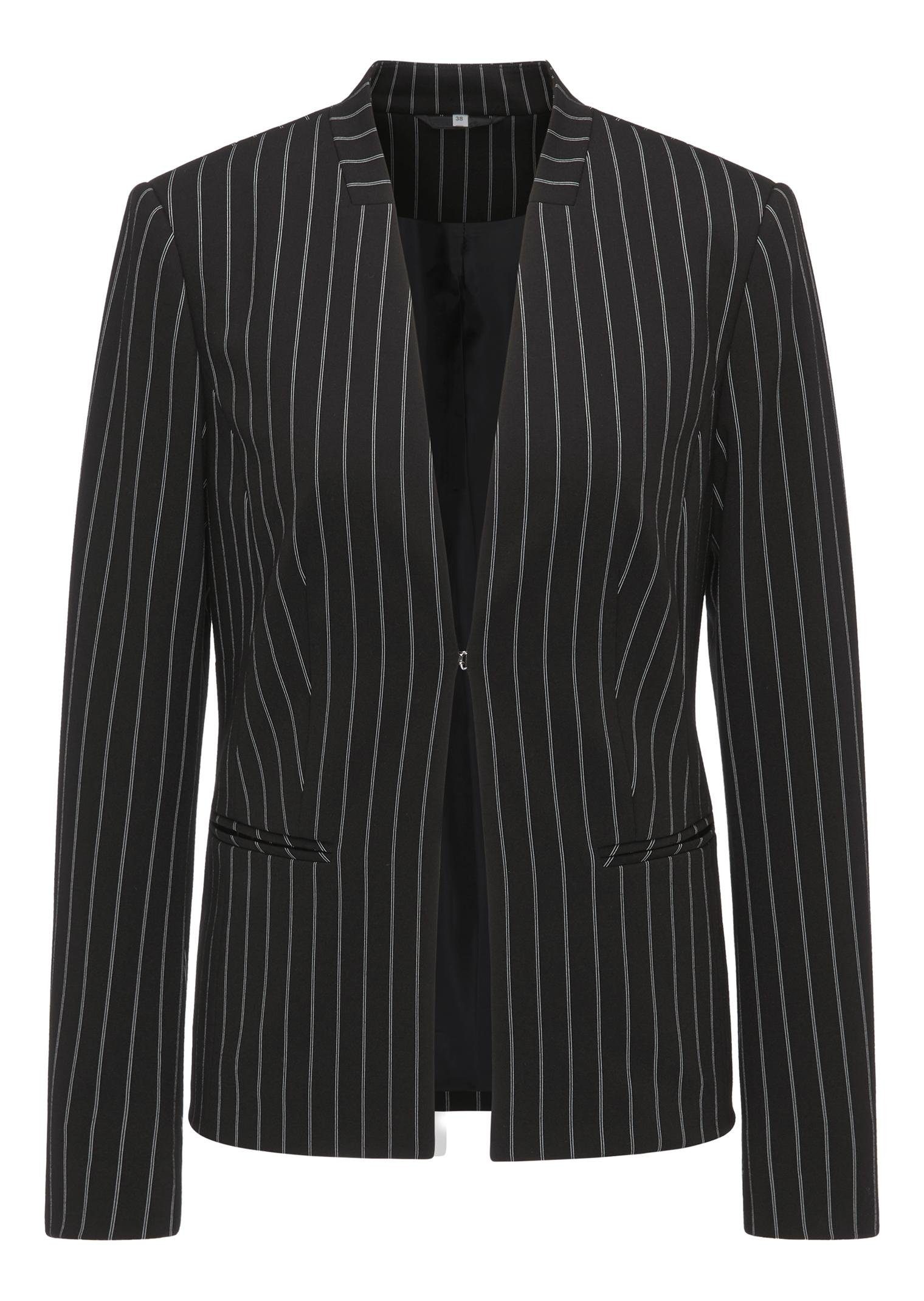 GOLDNER Blouson Moderner Cardigan im Nadelstreifen-Dessin günstig online kaufen