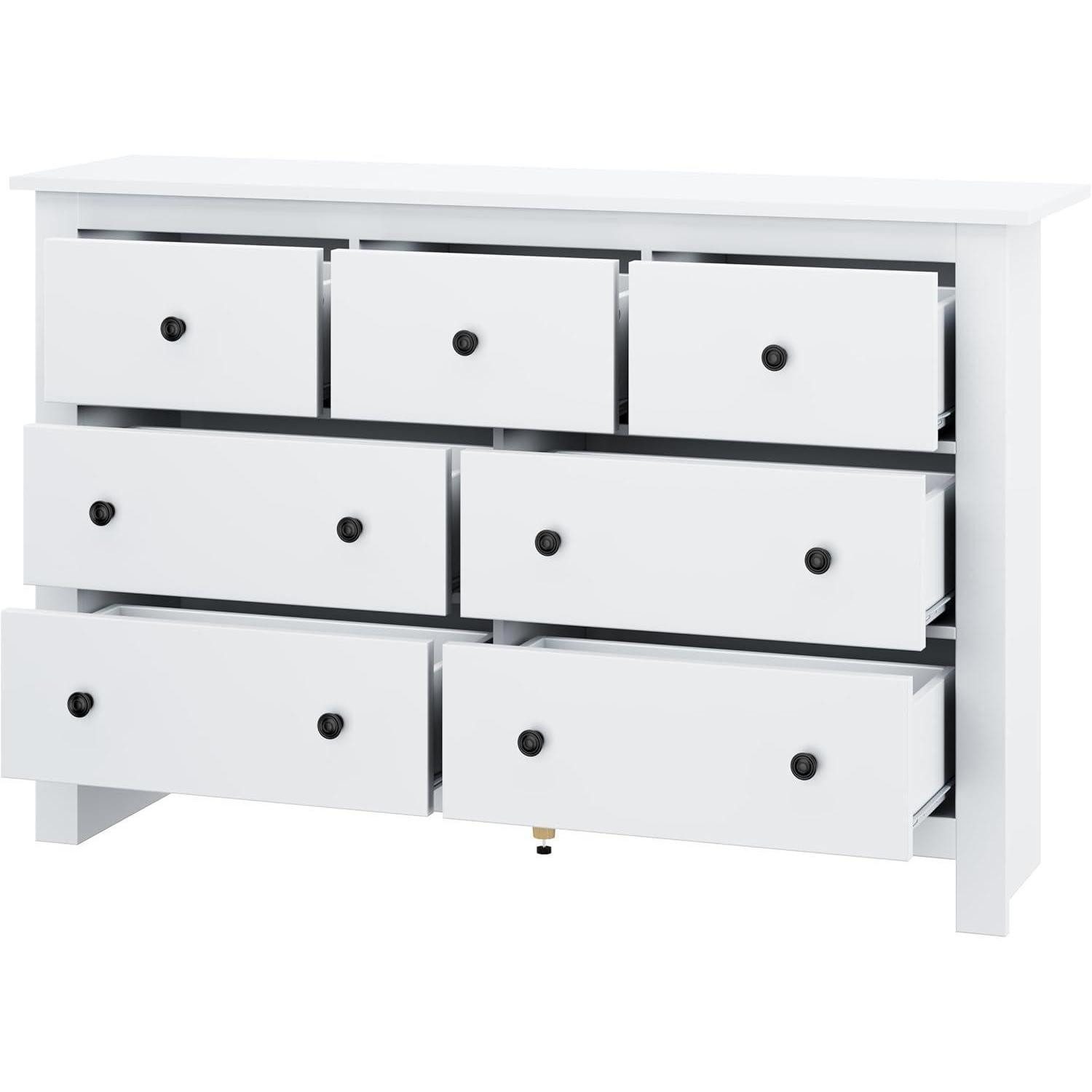 Sideboard Kommode 7 Schubladen 152cm Sideboard Stauraum Wohnzimmer Weiß