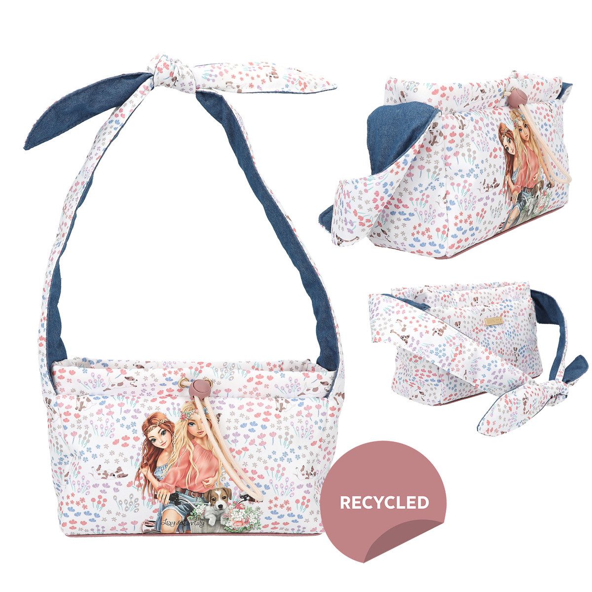 Depesche Handtasche DEPESCHE TOPModel Handtasche VELO FLEUR mit Knotendetail