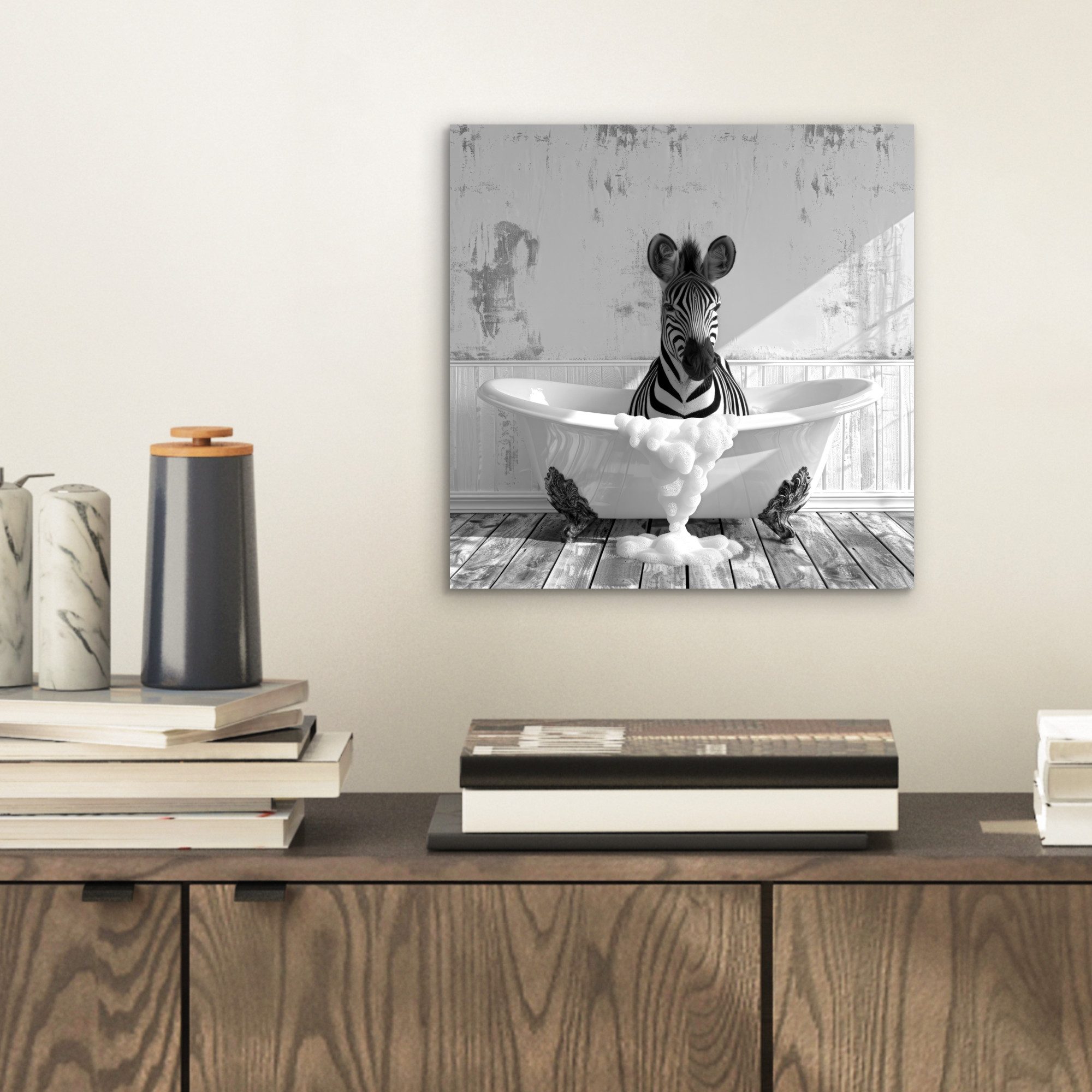 MuchoWow Metallbild Zebra - Wildlife - günstig online kaufen