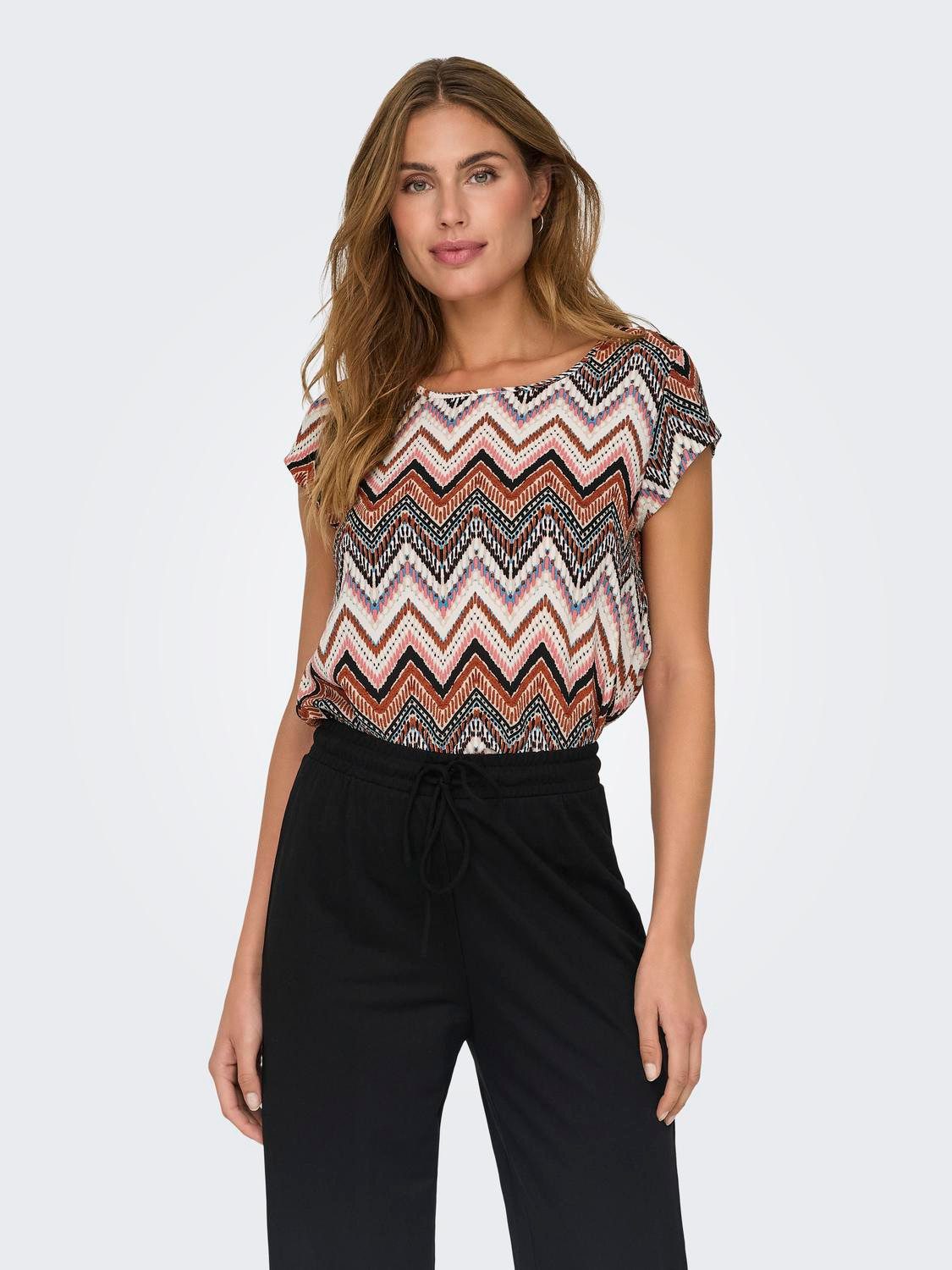 ONLY Shirtbluse ONLVIC S/S AOP TOP günstig online kaufen