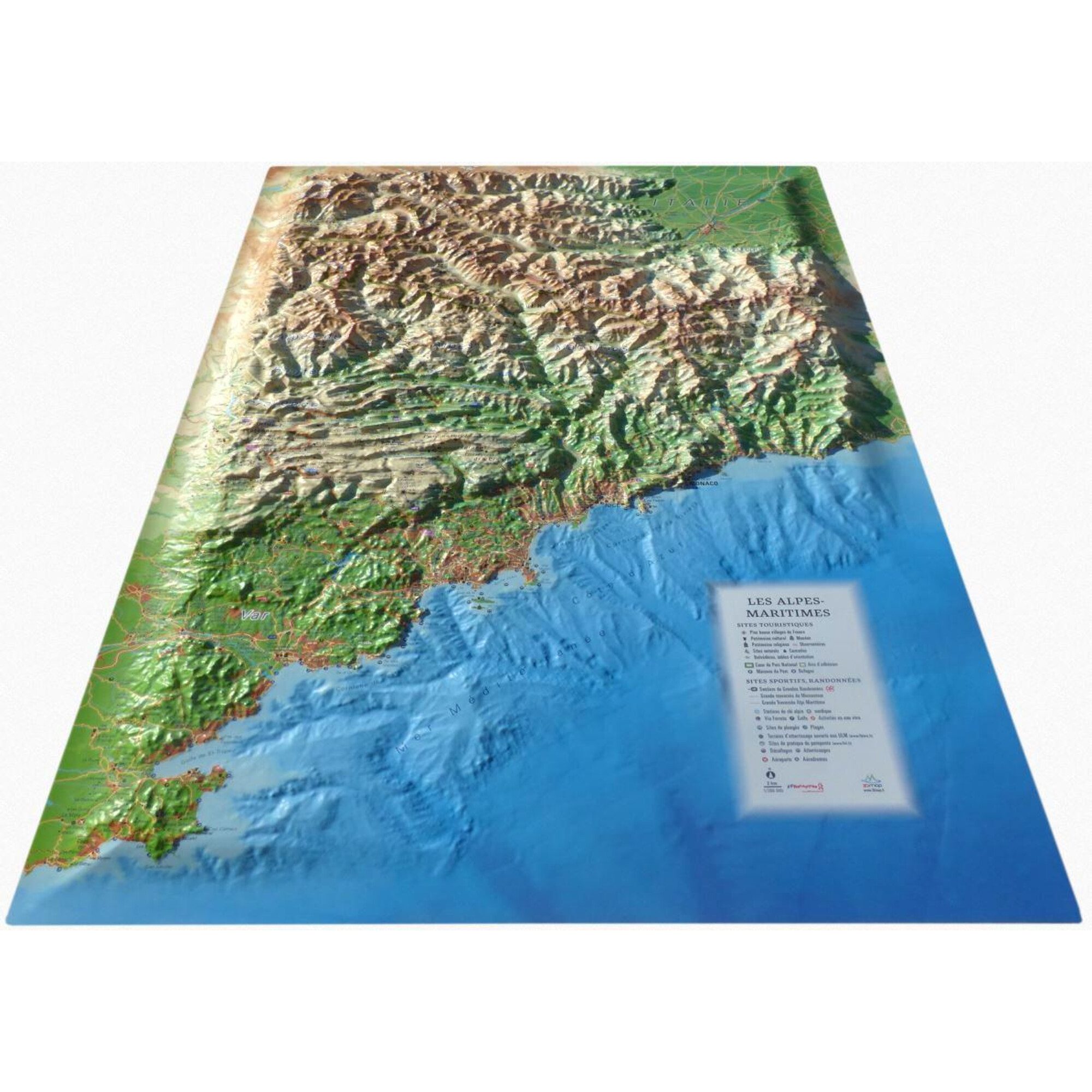 3Dmap Wandbild 3Dmap Regional-Karte Les Alpes Maritimes