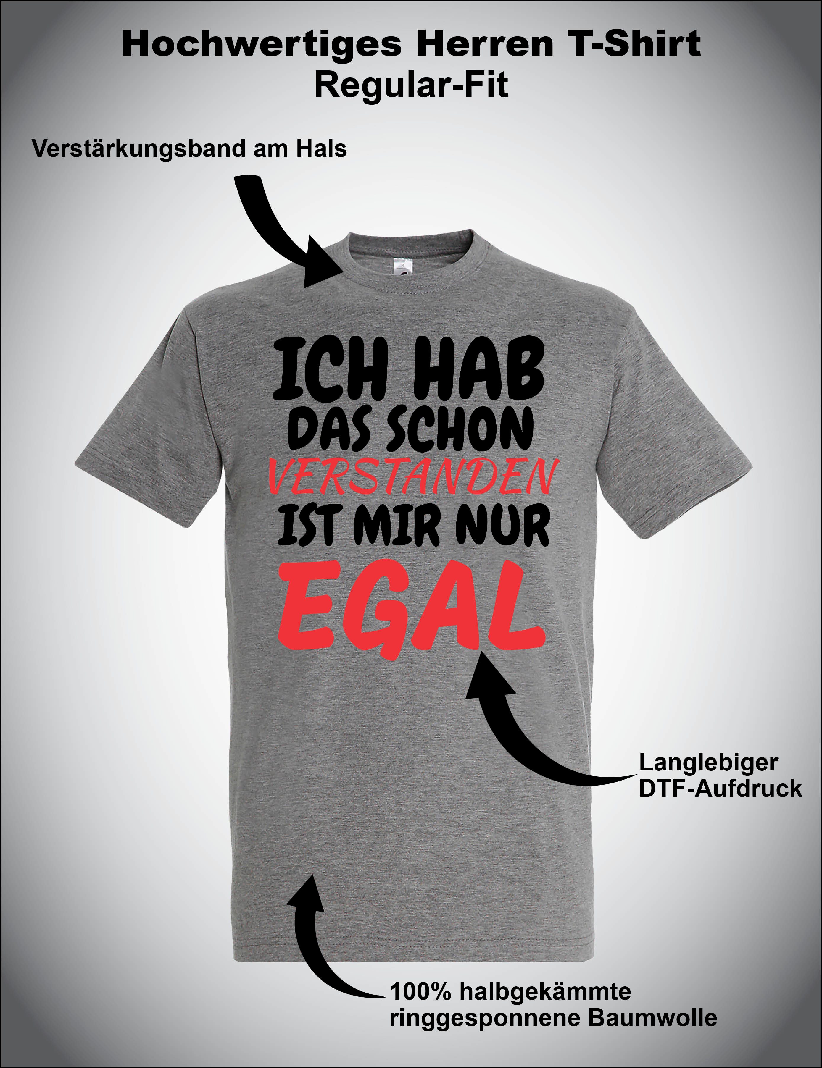 Youth Designz T-Shirt Verstanden Egal Herren T-Shirt mit lustigen Spruch Statement Geschenk lustiger Aufdruck für Männer