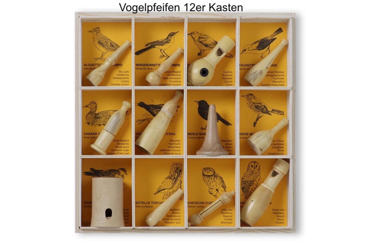 KOOKOO Vogelpfeife Singdrossel (Turdus philomelos), handgefertigte Vogelpfeife, Vogelruf nachahmen