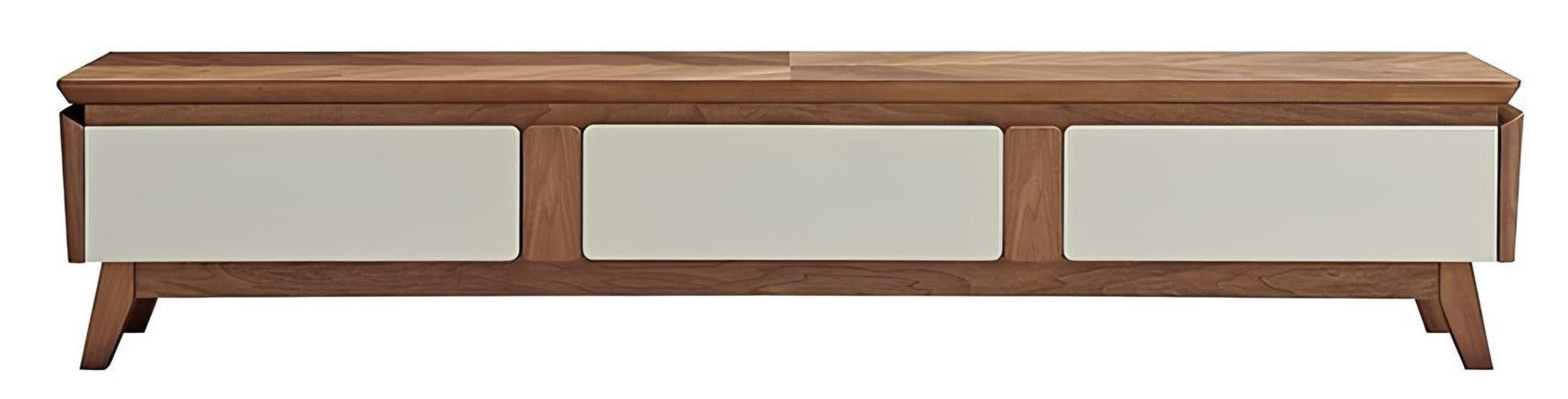 Xlmoebel Lowboard Elegantes TV-Sideboard mit Regalen und Stauraum in Hochglanz Weiß (Sideboard, 1 St., Sideboard), Hergestellt in Europa