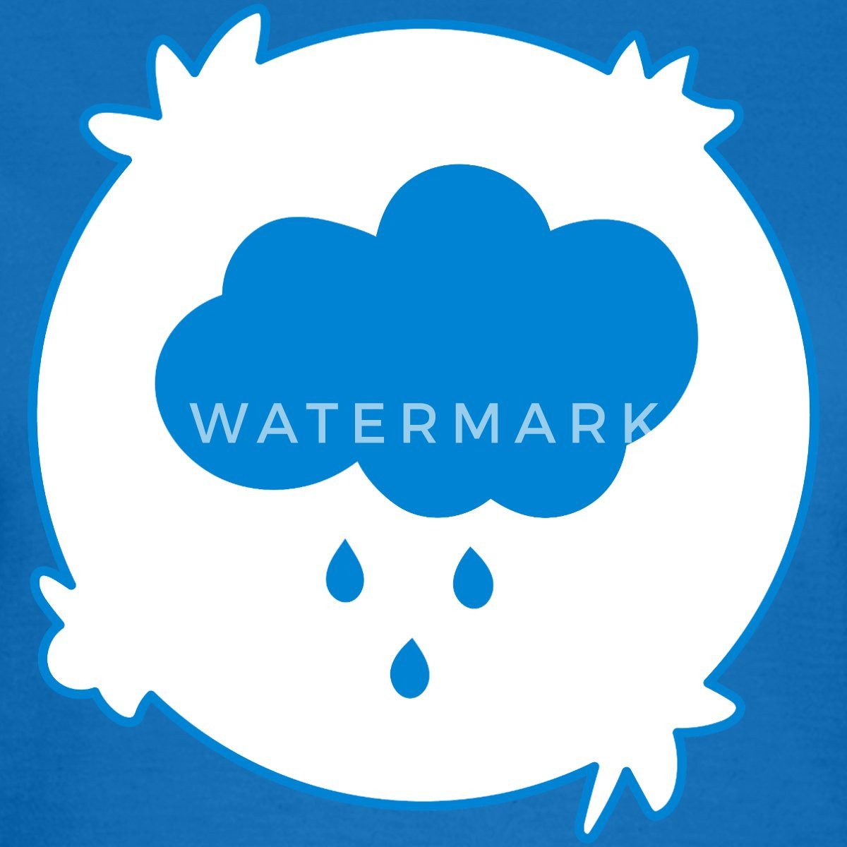 Spreadshirt T-Shirt Bärchi Glücksbär Regenwolke Wolke Regen Blau Karneval F günstig online kaufen