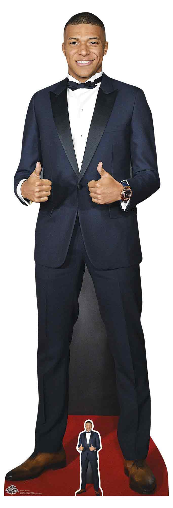 Dekofigur Mbappe, Kylian - Thumbs Up Pappaufsteller
