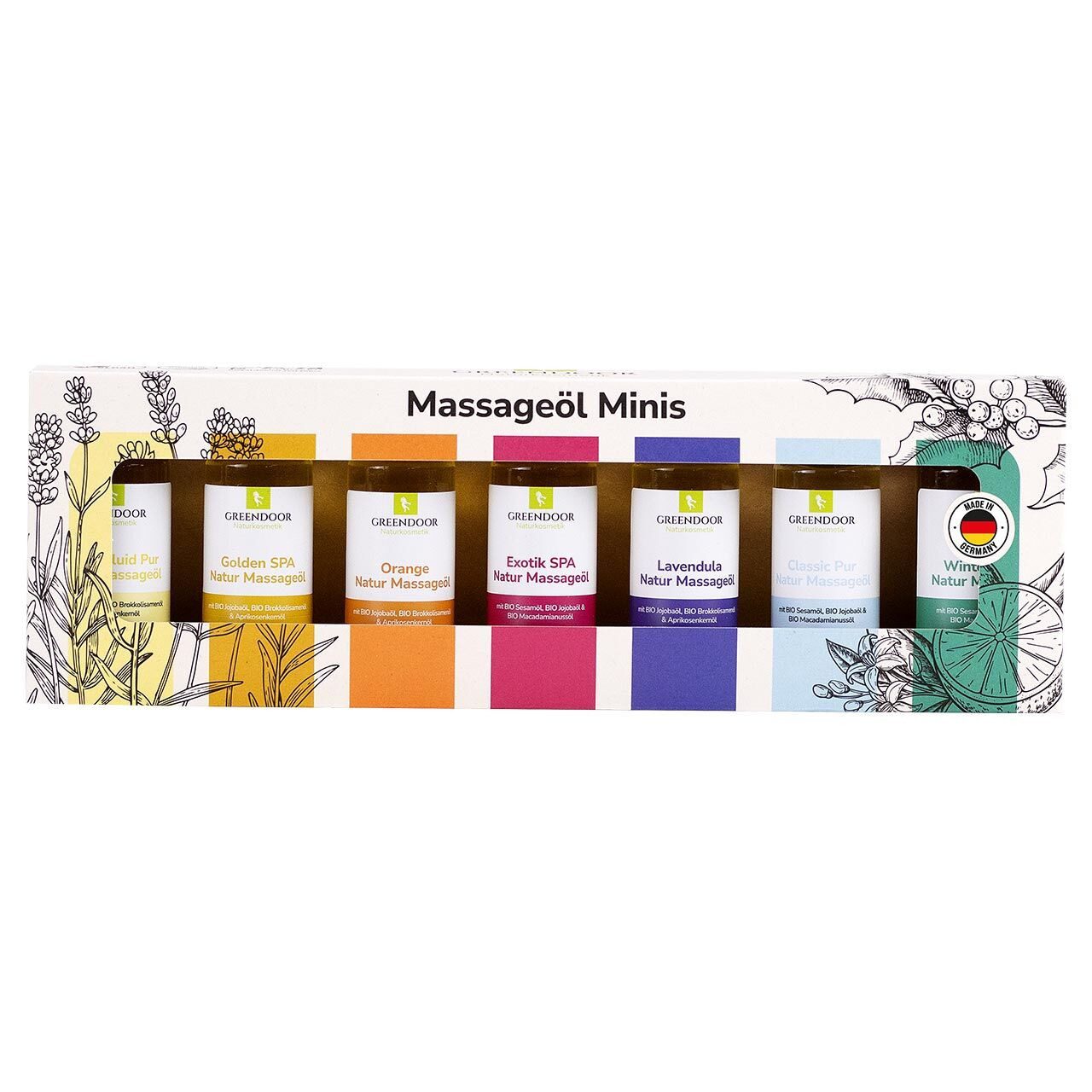 GREENDOOR Massageöl Massageöl Sortiment als Minis