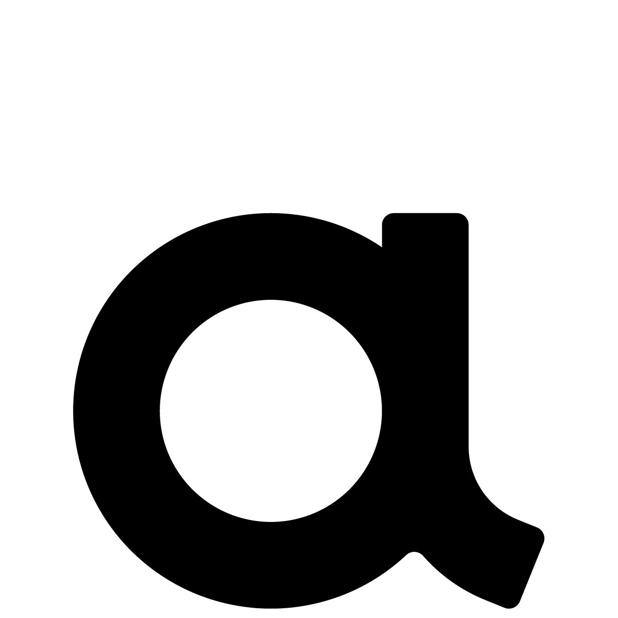 Bravios Briefkasten Selbstklebender Buchstabe "a" - 76 mm in Schwarz