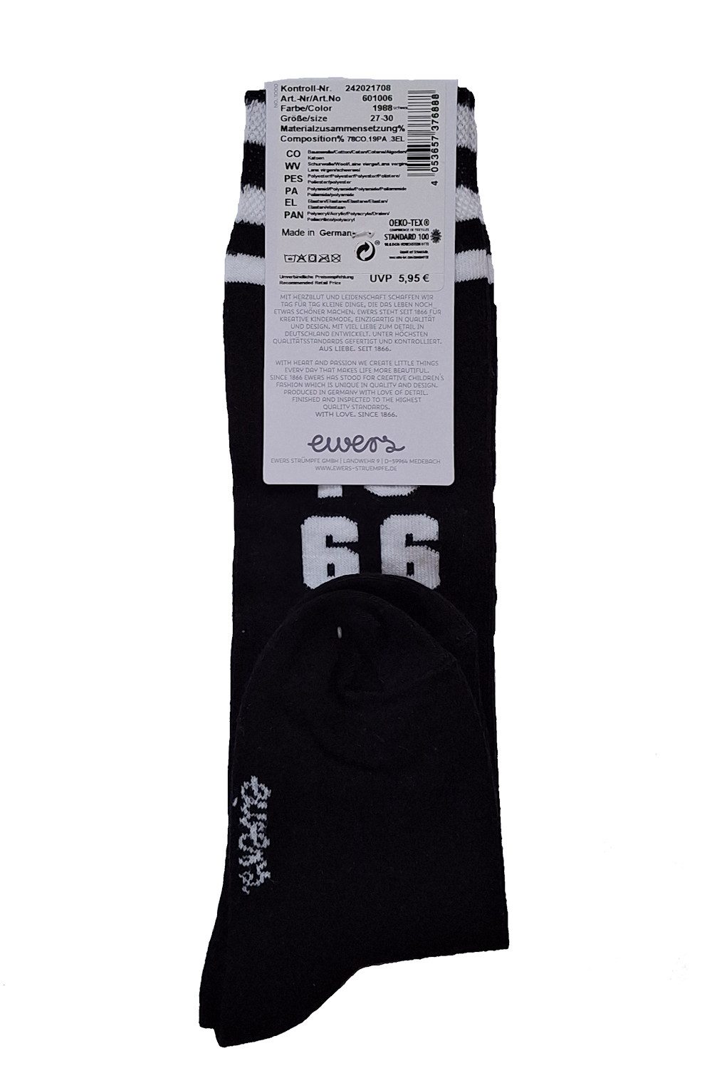 Ewers Kniestrümpfe Ewers Jungen Kniestrümpfe 18 66 schwarz Gr.27-30 (1-Paar)