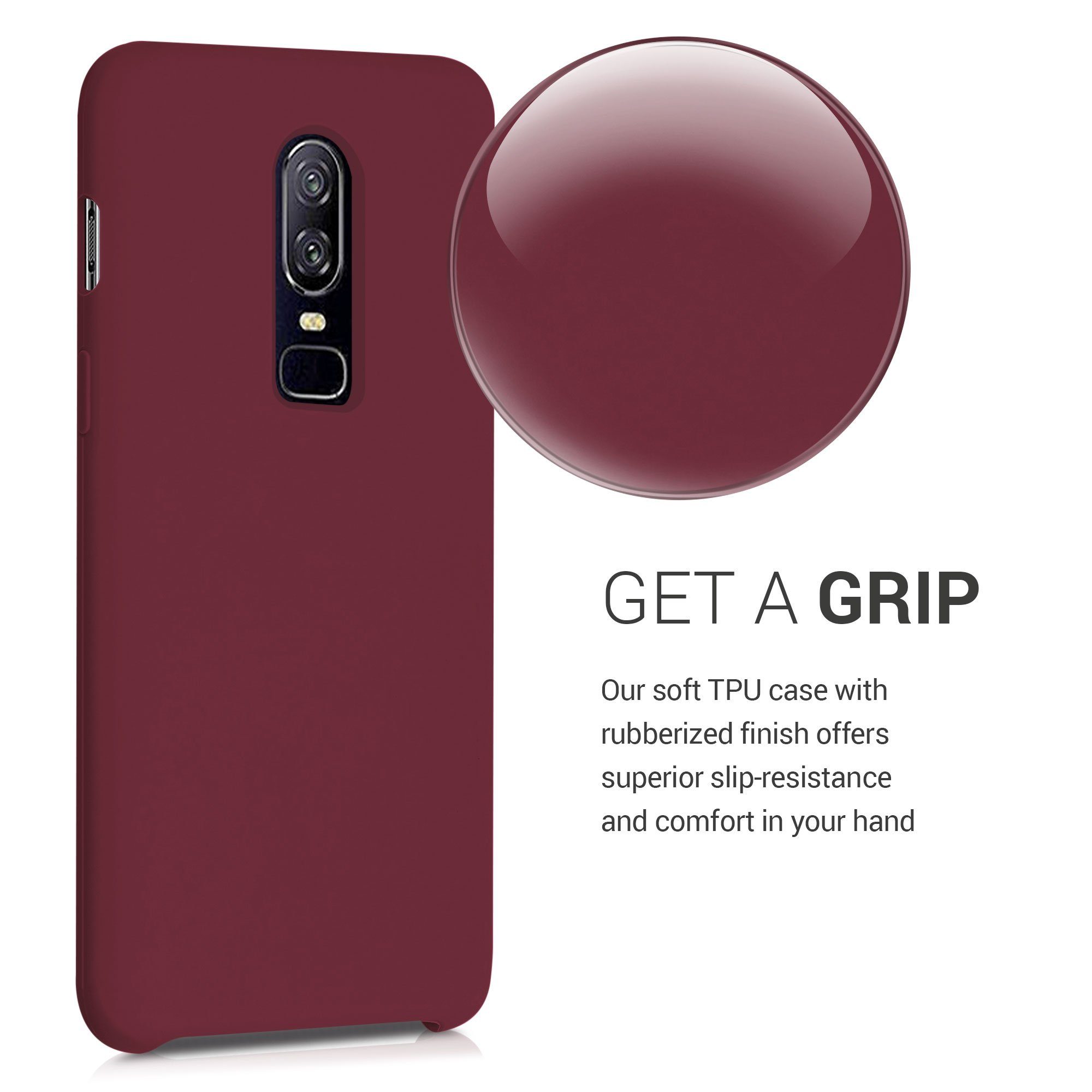 kwmobile Handyhülle Handyhülle für OnePlus 6 Hülle, Weiches Handy Silikon Case - Schutzhülle Cover