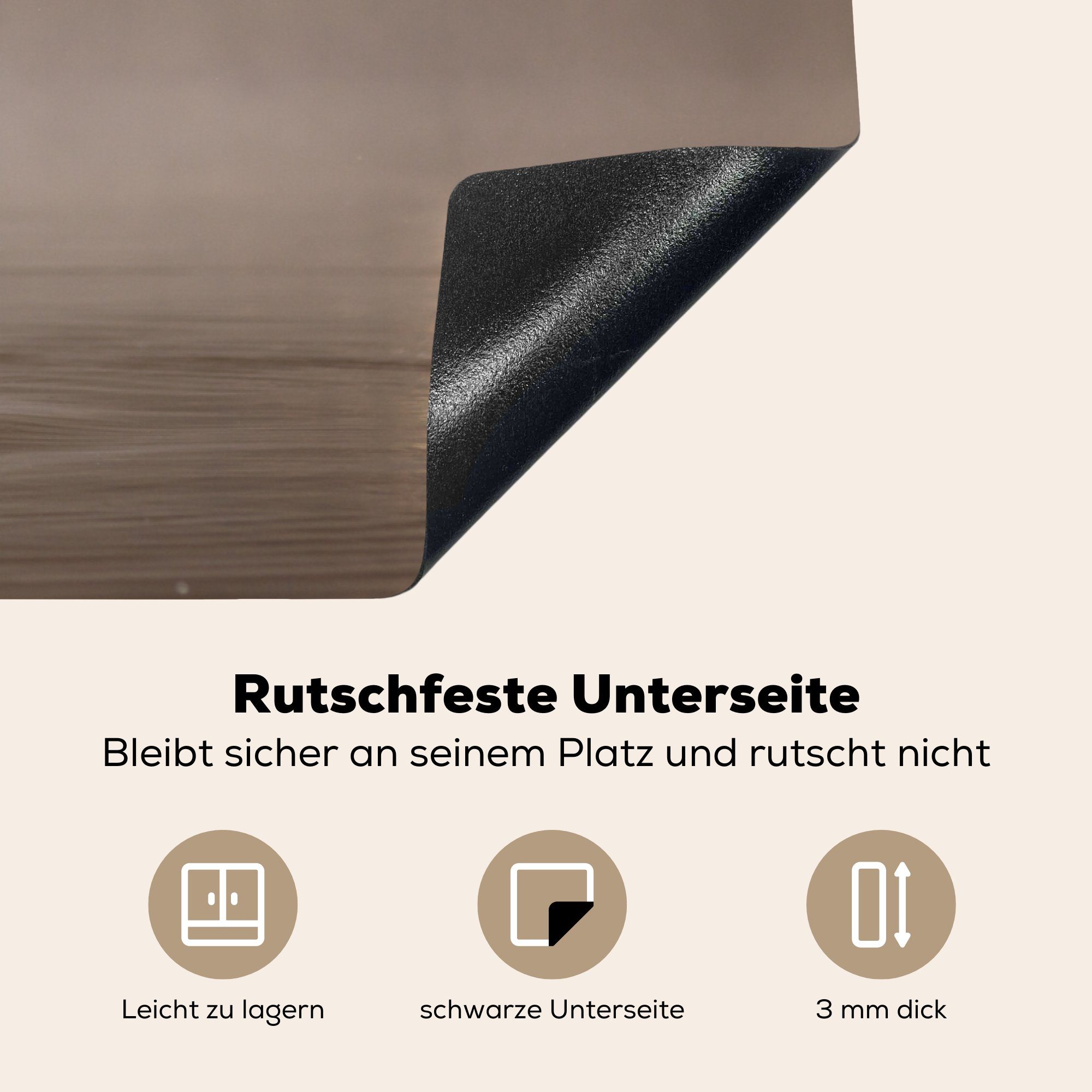 Wasser, Schwan cm, - Schutz - Vinyl, Herdblende-/Abdeckplatte die 81x52 Nebel Ceranfeldabdeckung für (1 tlg), Induktionskochfeld küche, MuchoWow