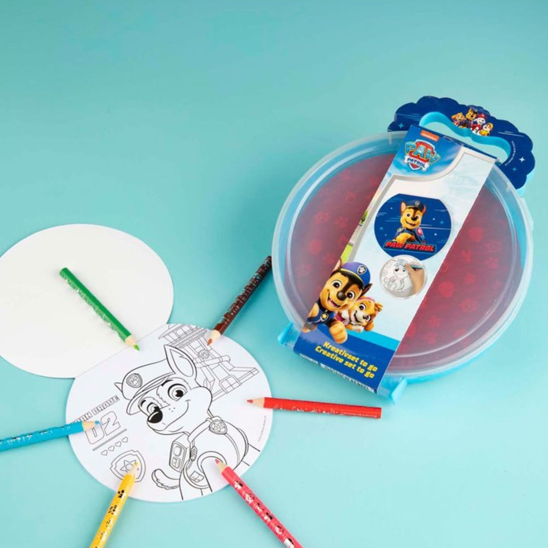 PAW PATROL Farbkasten Färbeset für Kinder für kreatives Malen und Basteln