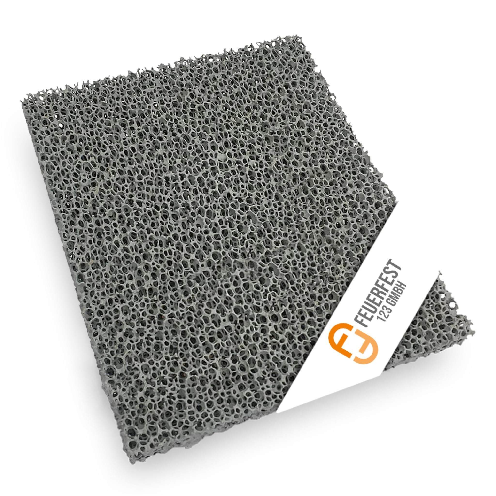 Feuerfest 123 GmbH Kaminofen-Erweiterungssegmet Feinstaub Rußfilter 230x220x25mm, Reduzierung von Feinstaub durch Schaumkeramische Filter