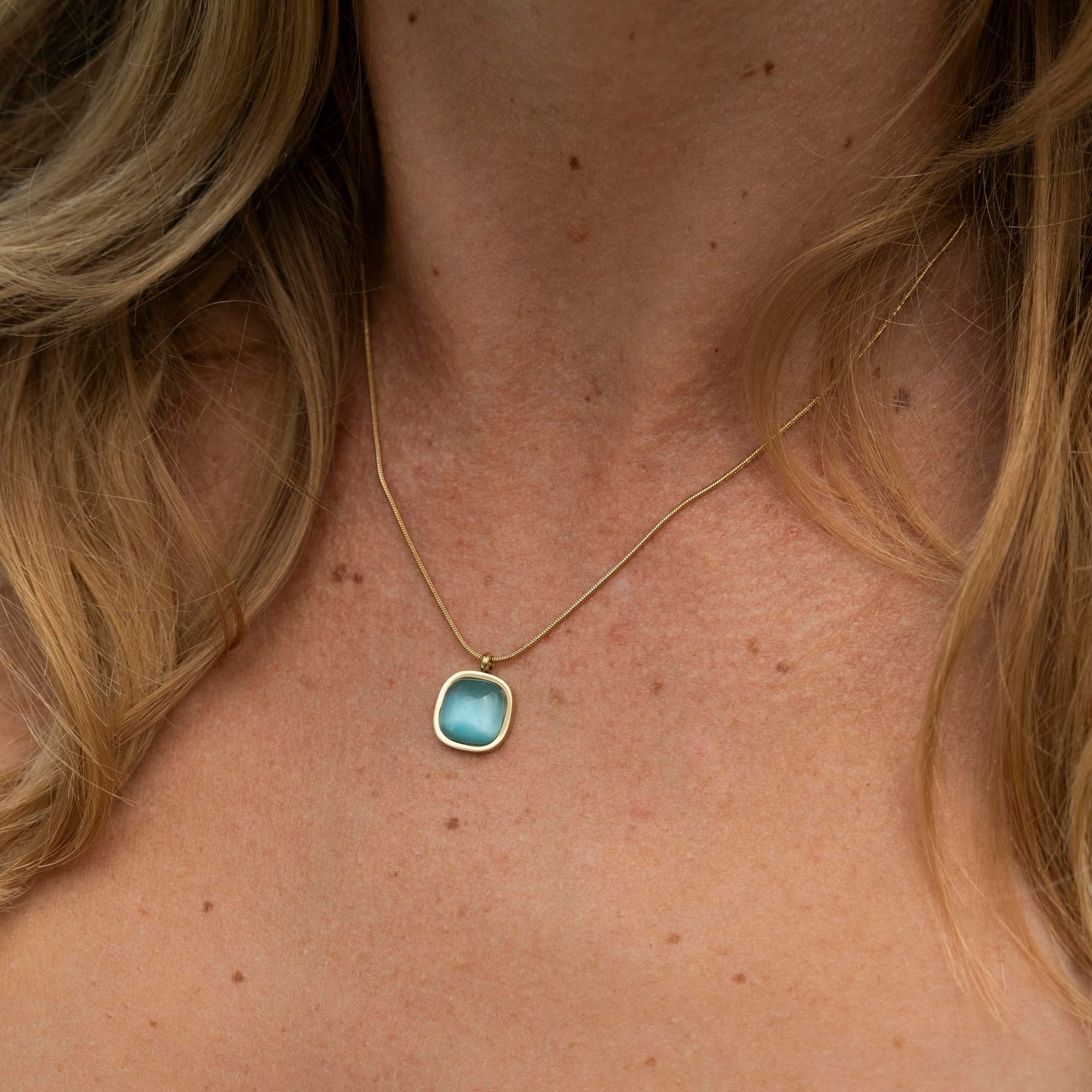 Made by Nami Kette mit Anhänger Edelsteinkette Gold Edelstahl mit Amethyst günstig online kaufen