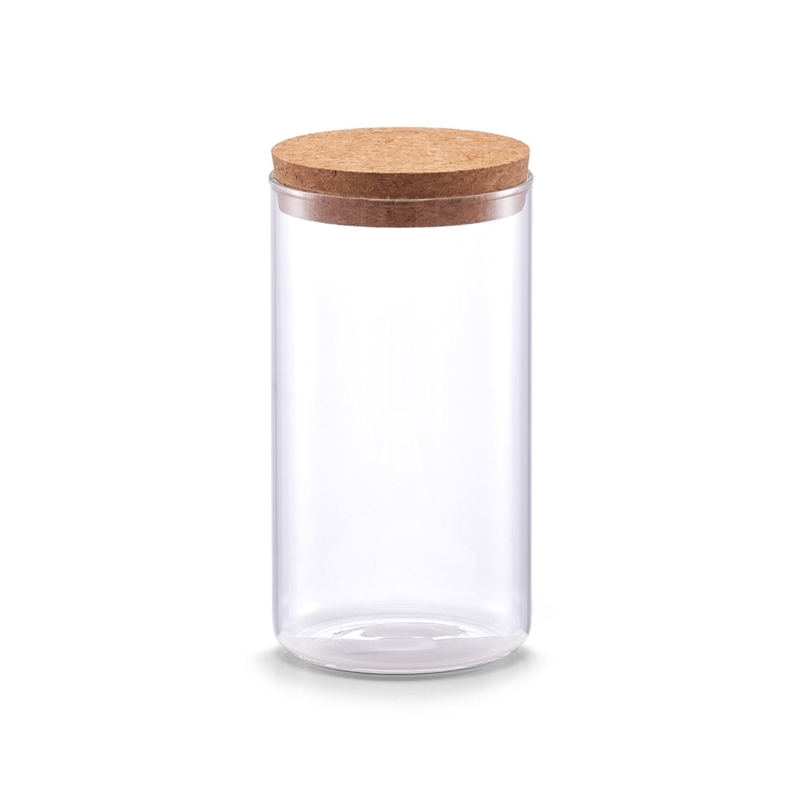 Zeller Present Vorratsglas Vorratsglas mit Korkdeckel 1100 ml, Glas, Kork, (Stück, 1-tlg), Vorratsdose Lebensmittelaufbewahrung