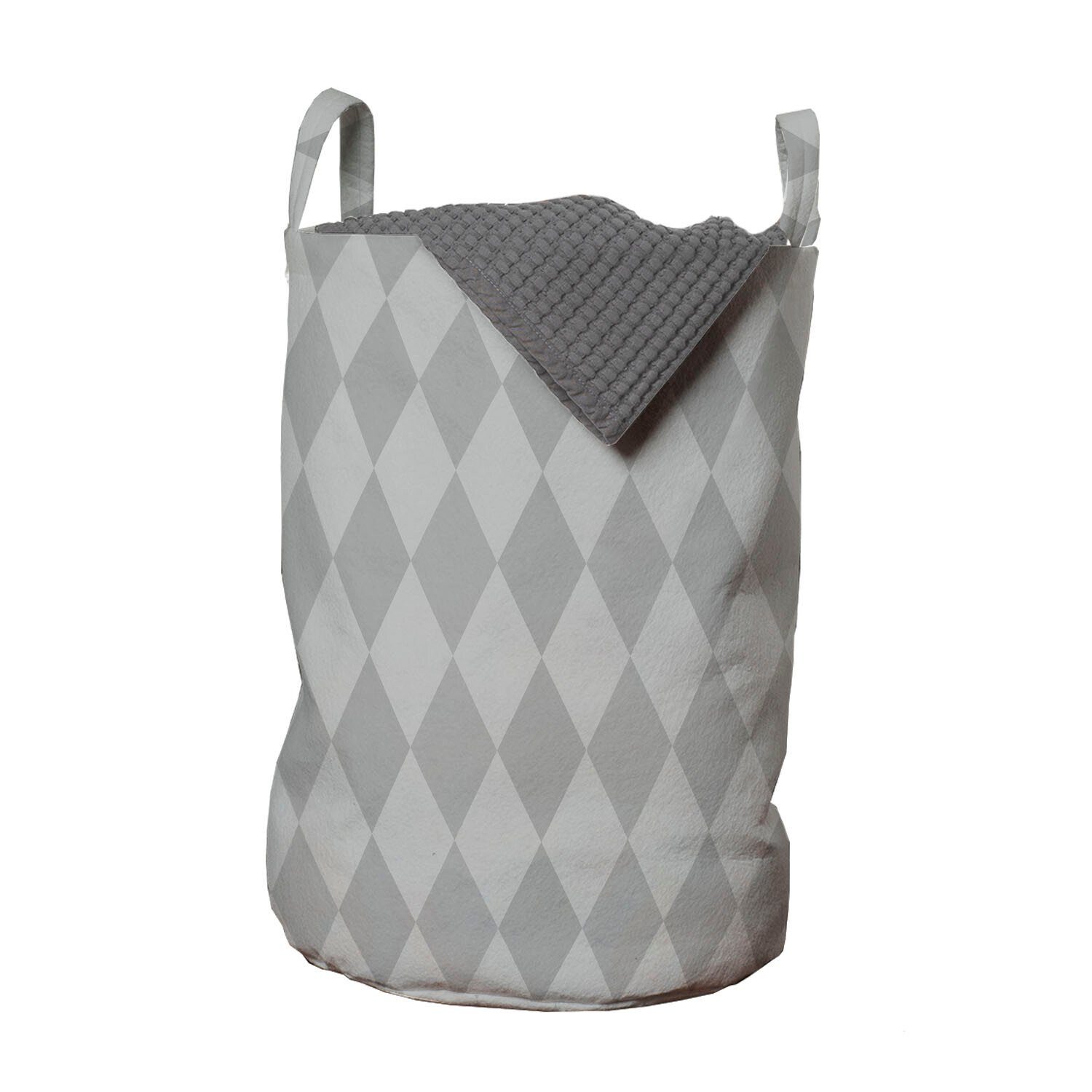 Abakuhaus Wäschesäckchen Wäschekorb mit Griffen Kordelzugverschluss für Waschsalons, geometrische Rhombus Neutral Rhombus Kunst