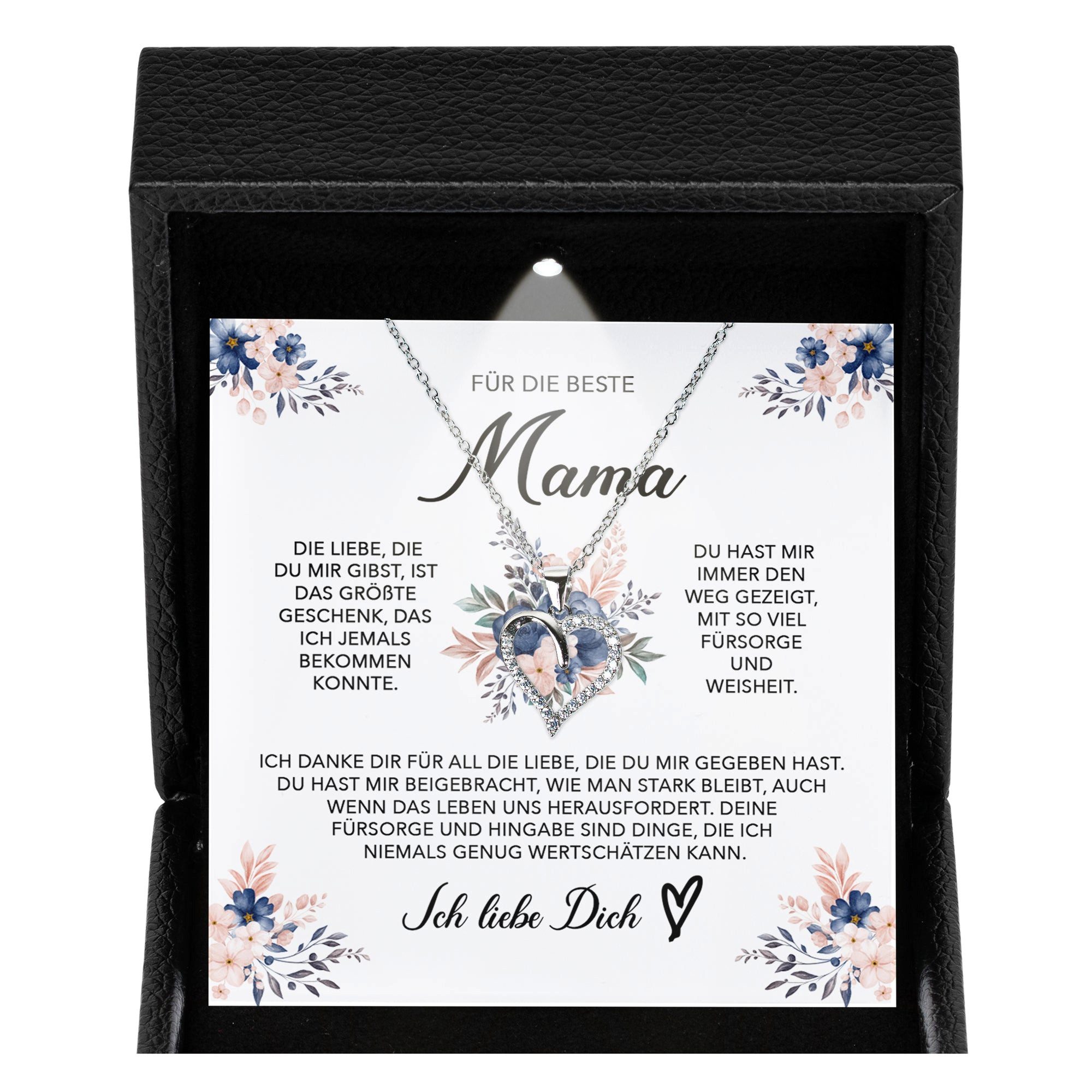 22Feels Schmuckset Beste Mama Geschenk Kette Muttertag Frauen Schmuck Geburtstag Damen (Geschenkset), Silber 925/000, Geschenkset Made In Germany, Premium Licht Etui