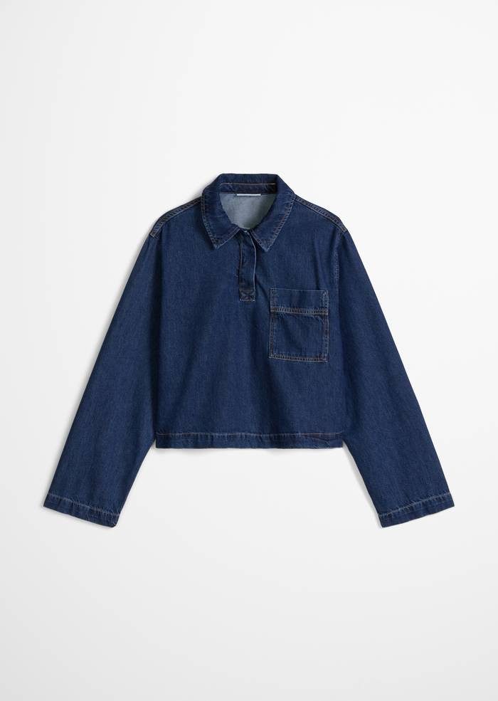 Marc O'Polo DENIM Langarmbluse Denim Blouses Longsleeve, Half Plac