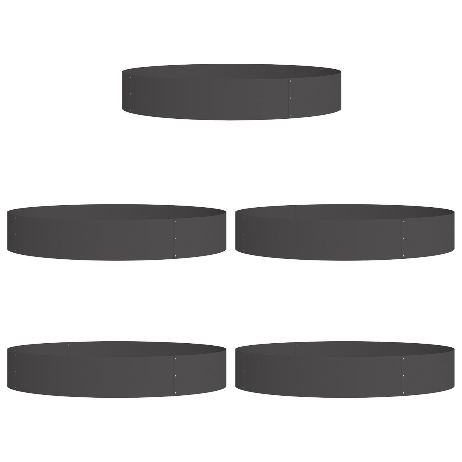 vidaXL Blumentopf Schwarzes Pflanzgefäß Set Schwarz günstig online kaufen