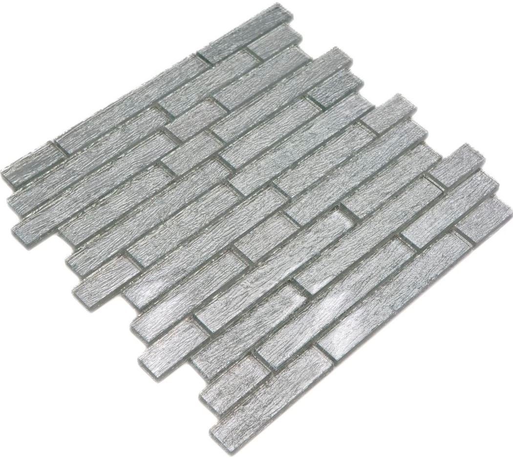 Mosani Mosaikfliesen Glasmosaik silber Mosaikfliese Плиткаspiegel Verbund Glasmosaik