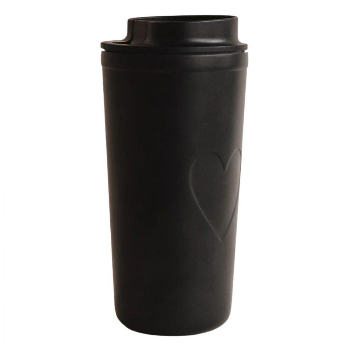Eulenschnitt Coffee-to-go-Becher To Go Becher Herz Schwarz