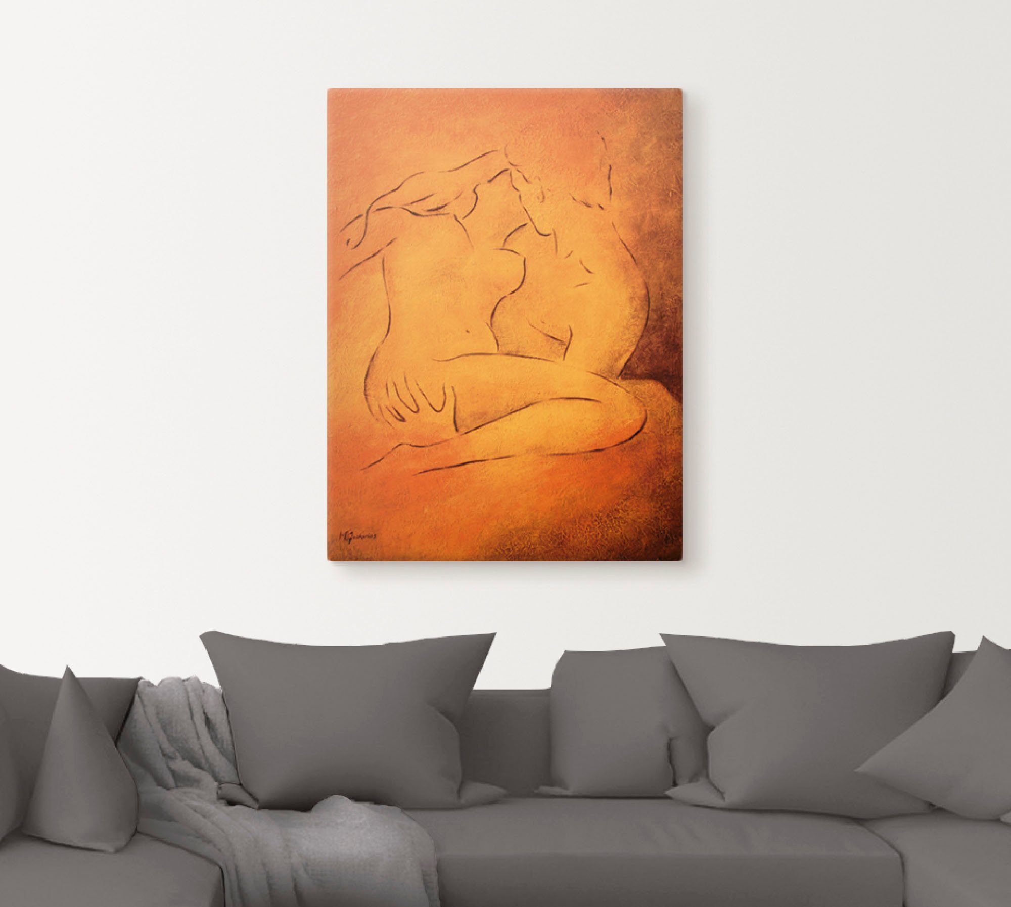 Wandaufkleber als Flammende in Alubild, (1 oder St), Artland Größen Poster versch. Leidenschaft, Leinwandbild, Paar Wandbild