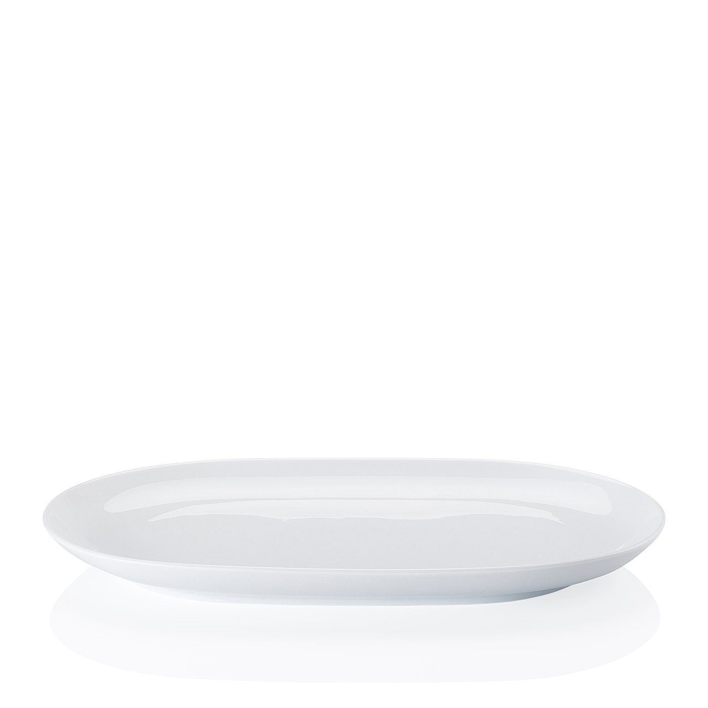 ARZBERG Servierplatte CUCINA, BASIC WHITE Platte oval Coupe 36 cm, Porzellan, (1-tlg)