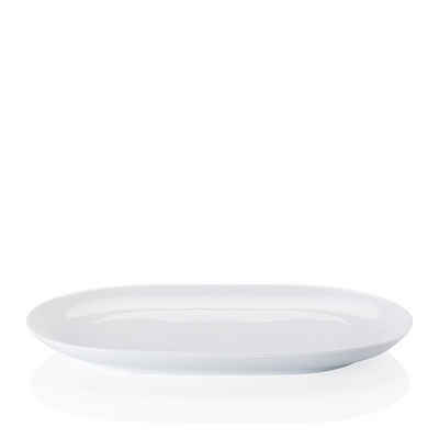 ARZBERG Servierplatte CUCINA, BASIC WHITE Platte oval Coupe 36 cm, Porzellan, (1-tlg)