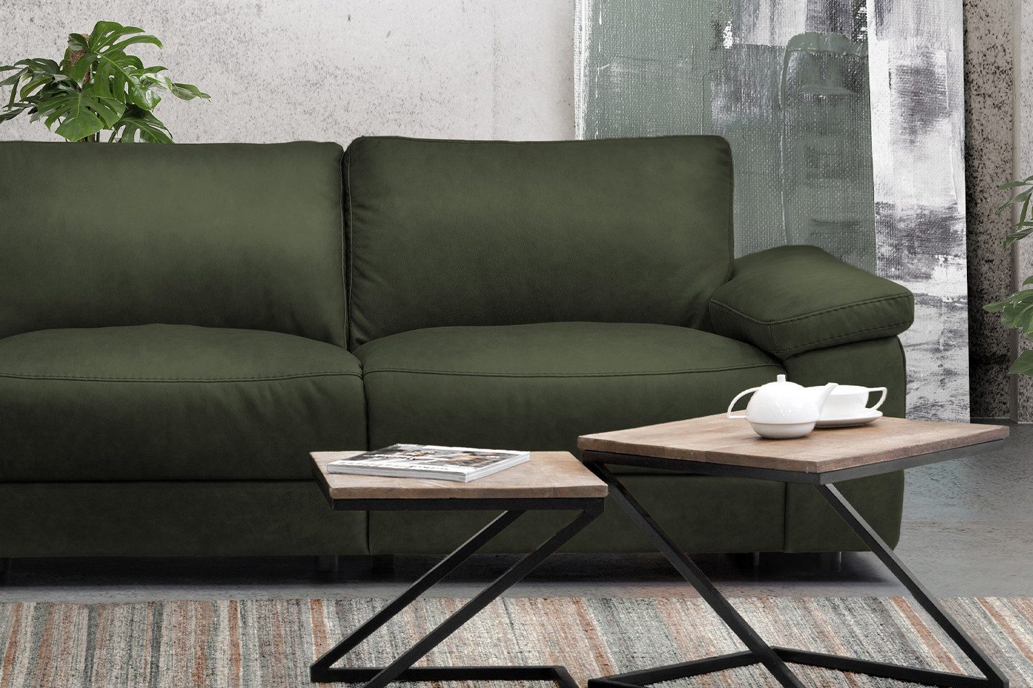 KAWOLA Ecksofa LOLA XL, Couch L-Form rechts oder links, Sitzvorzug motorisch, Stoff oder Leder