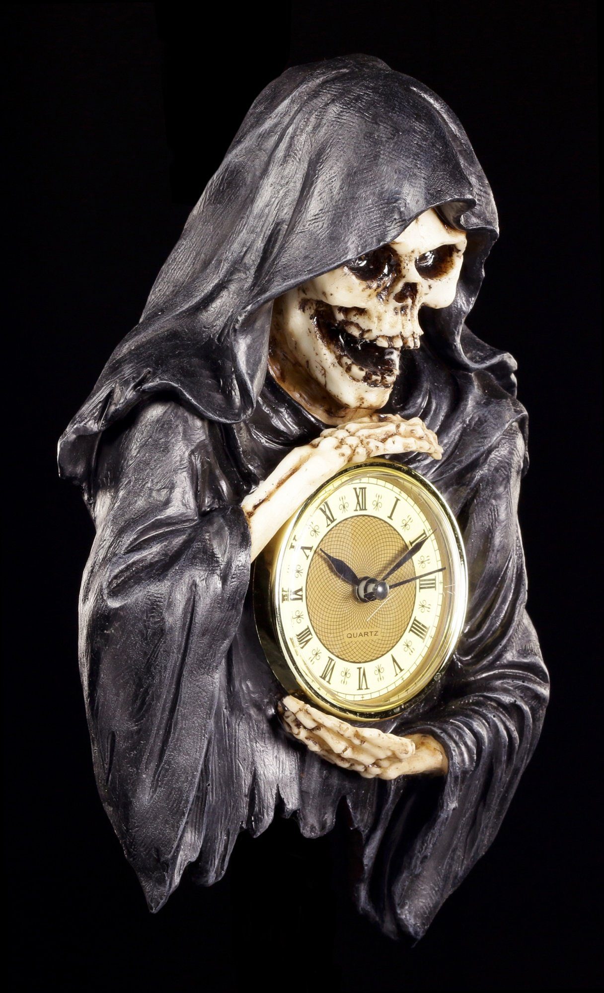 Figuren Shop Gothic Wanduhr dunkelste Stunde Die GmbH - Deko Wanduhr - Reaper