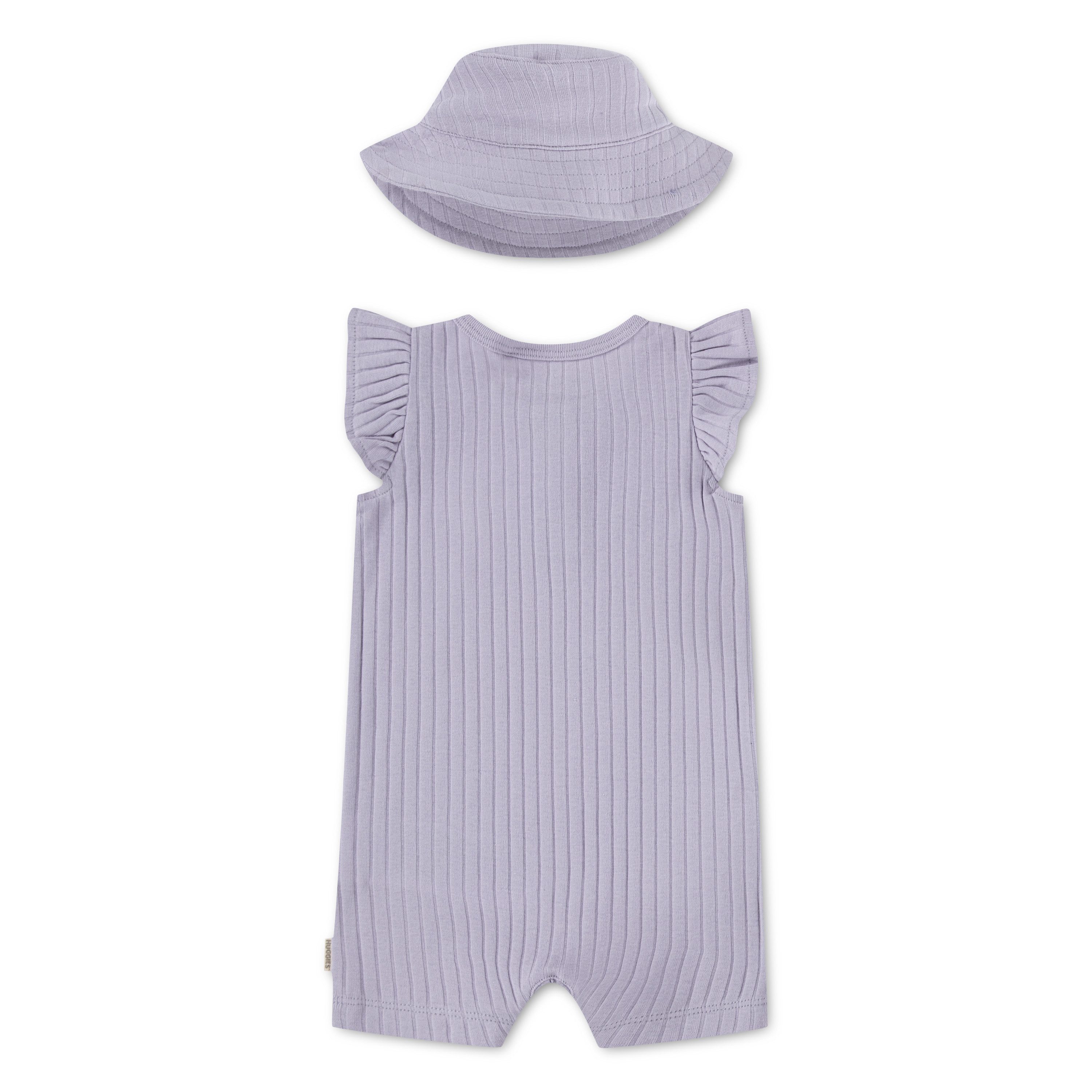 HUGGIES babywear Neugeborenen-Geschenkset HUGG ROMPER + HAT ATTACHMENT (Set, 2-tlg) mit passendem Sonnenhut, Baumwolle
