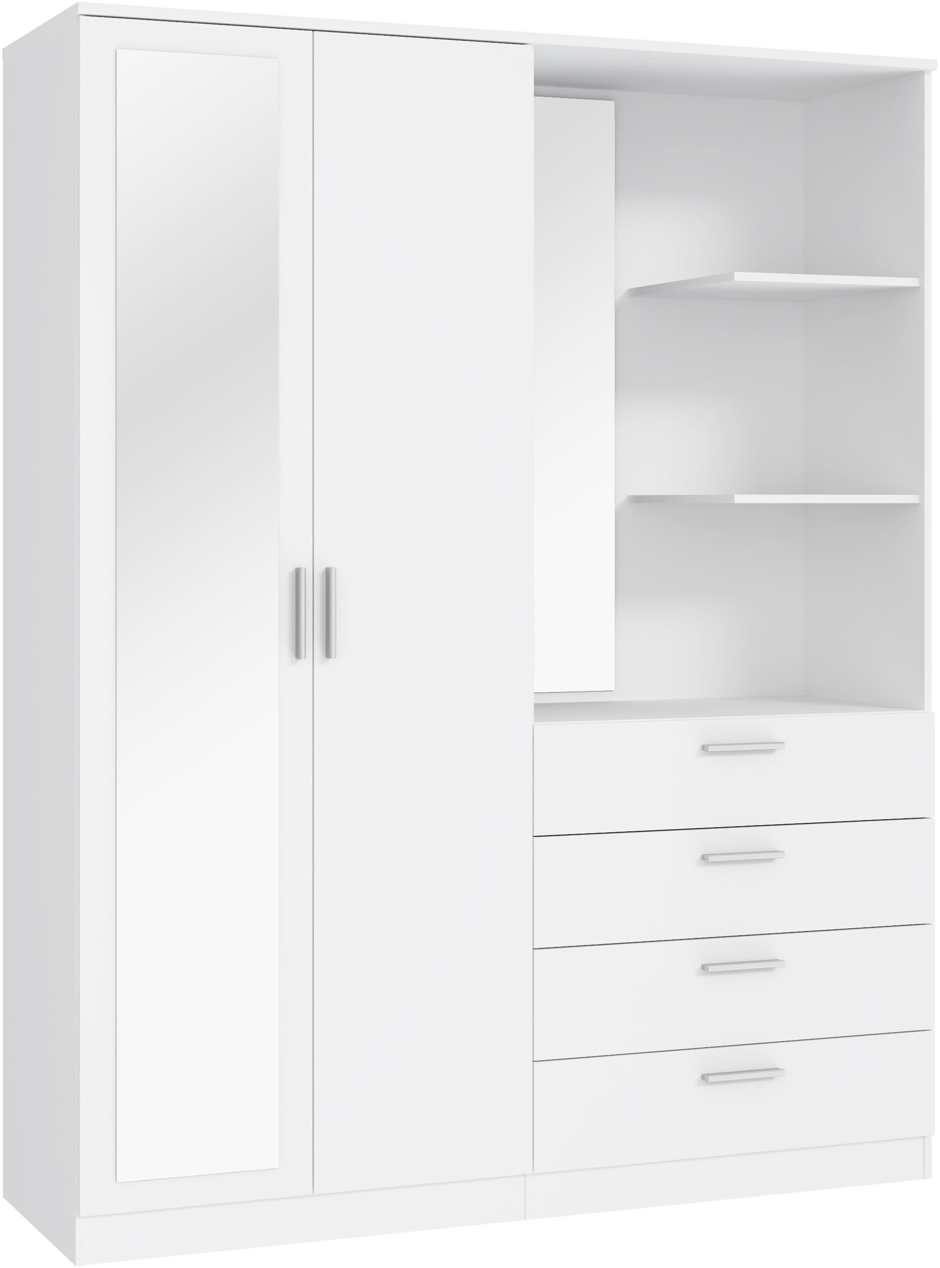 FORTE Kompaktgarderobe B/H/T 159,3/203,4/52,7 cm, Stauraumwunder