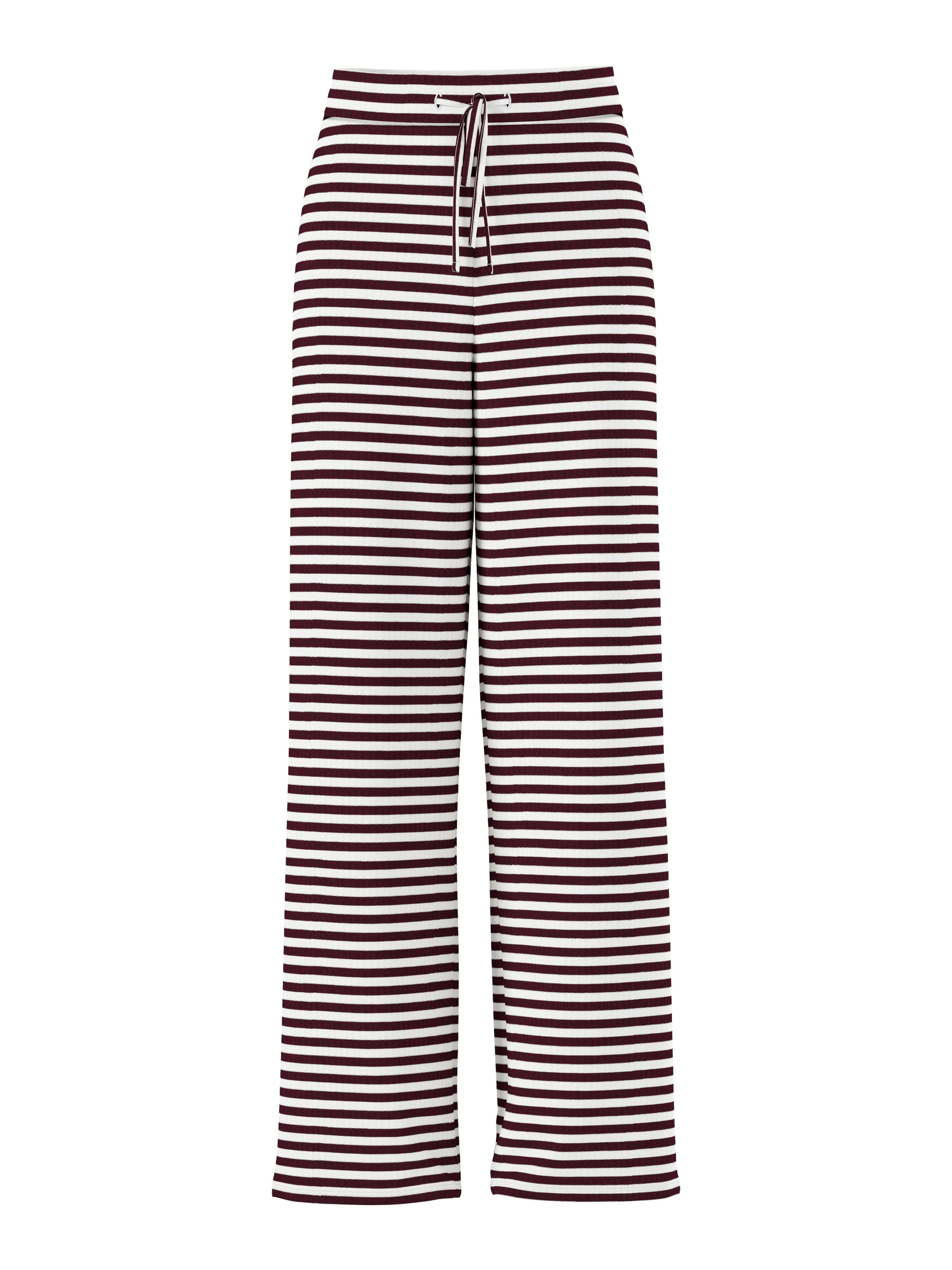 pieces Jerseyhose PCLAYA MW WIDE PANTS JRS NOOS Materialmix, regular fit
