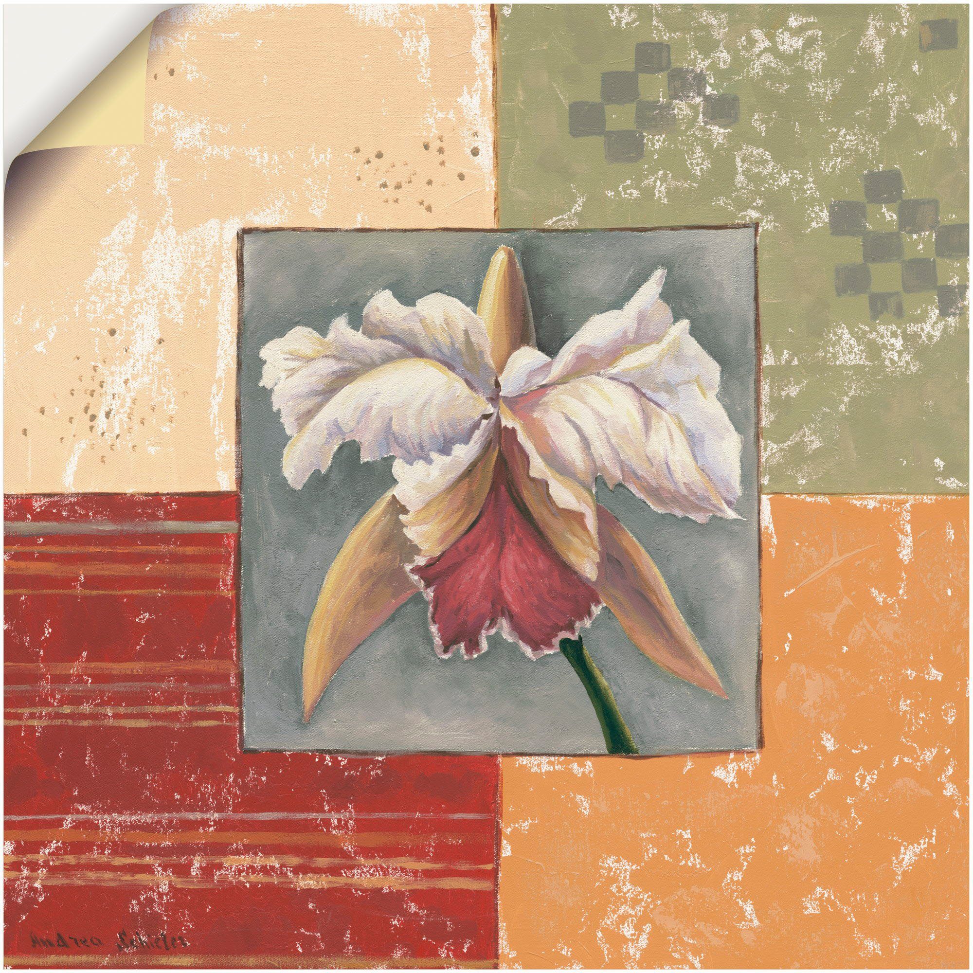 Orchidee, Blumenbilder Alubild, Leinwandbild, St), Größen oder (1 Wandaufkleber in Artland als Poster Wandbild versch.