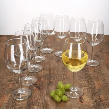 MamboCat Weinglas 9x Vinissi Wasser- & Weingläser 300ml mit Fuß Cocktailglas Feier, Glas