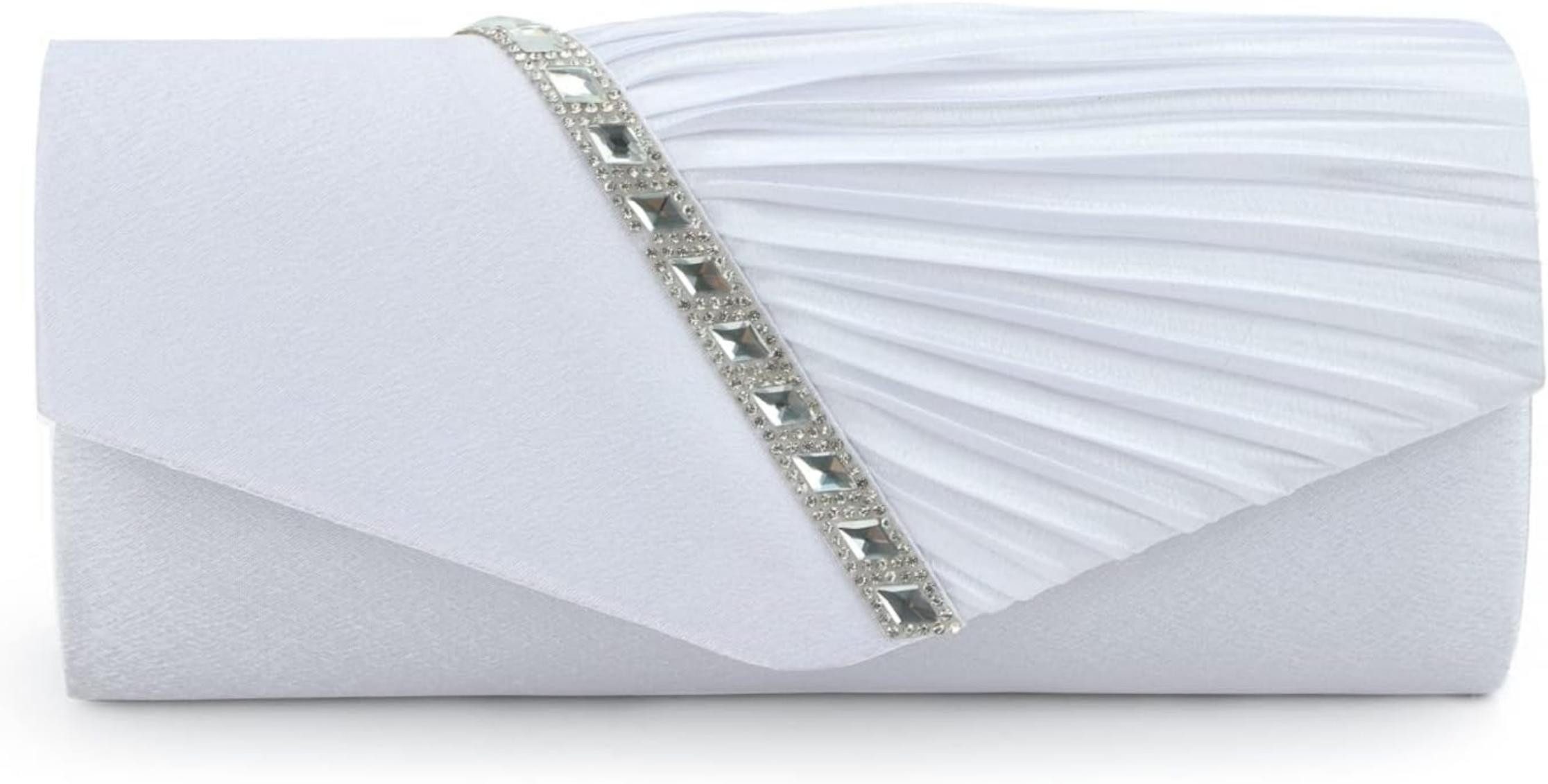 Abendtasche mit Kristall Abend Clutch Handtasche für Damen Schultertasche