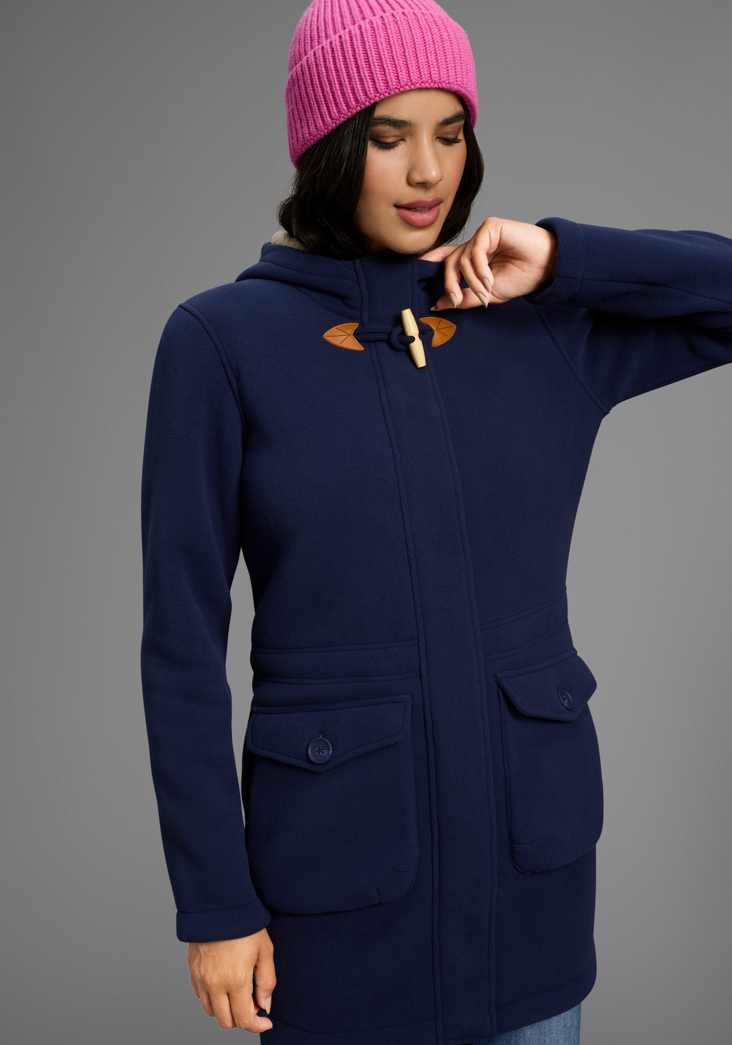 Polarino Fleecejacke Fleece Jacke, innen mit Sherpa Fleece, Teddy Fell Imit günstig online kaufen