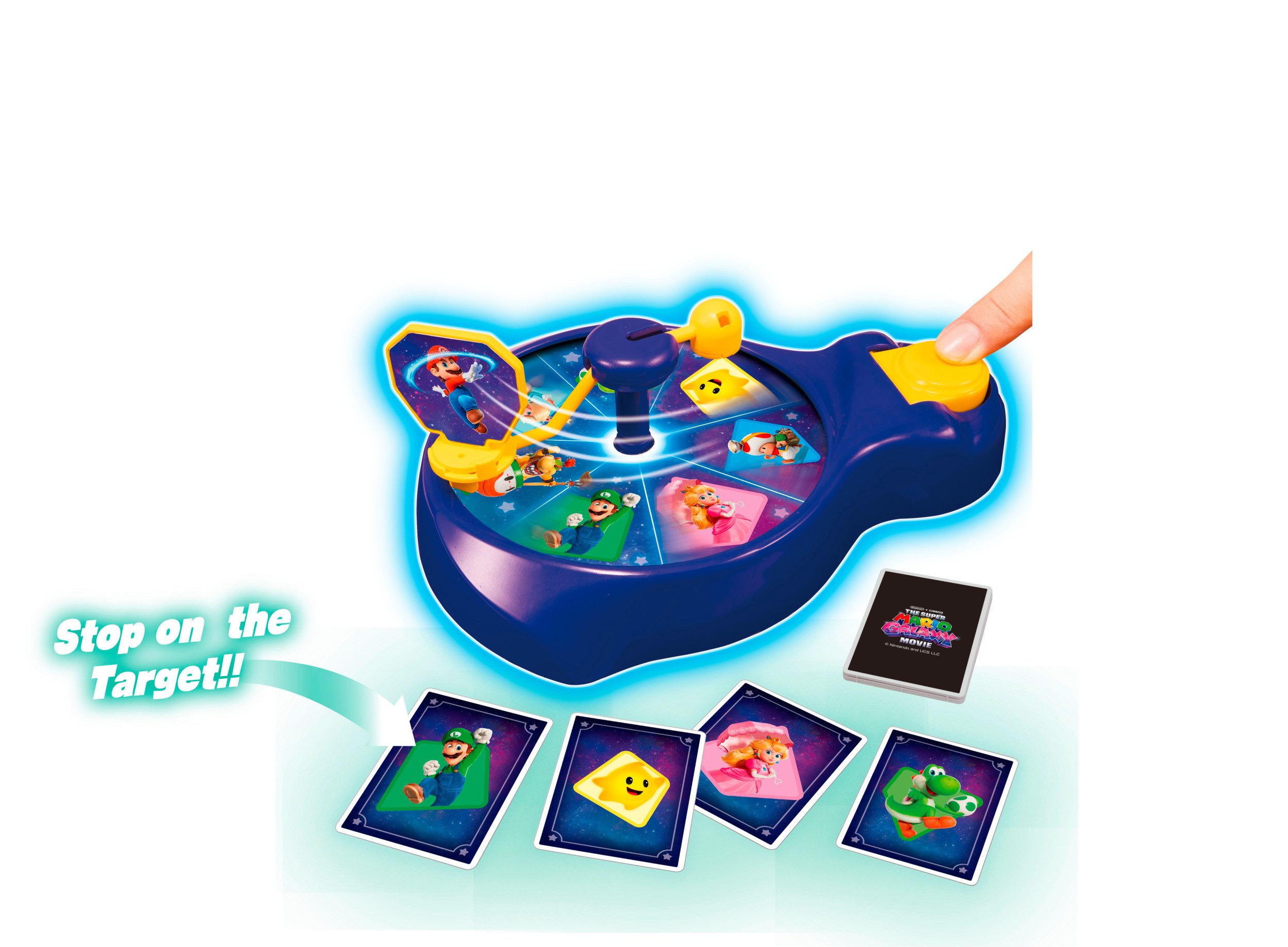 EPOCH Games Spiel Super Mario™ Galaxy Movie Spin'n Match Game, Familienspiel