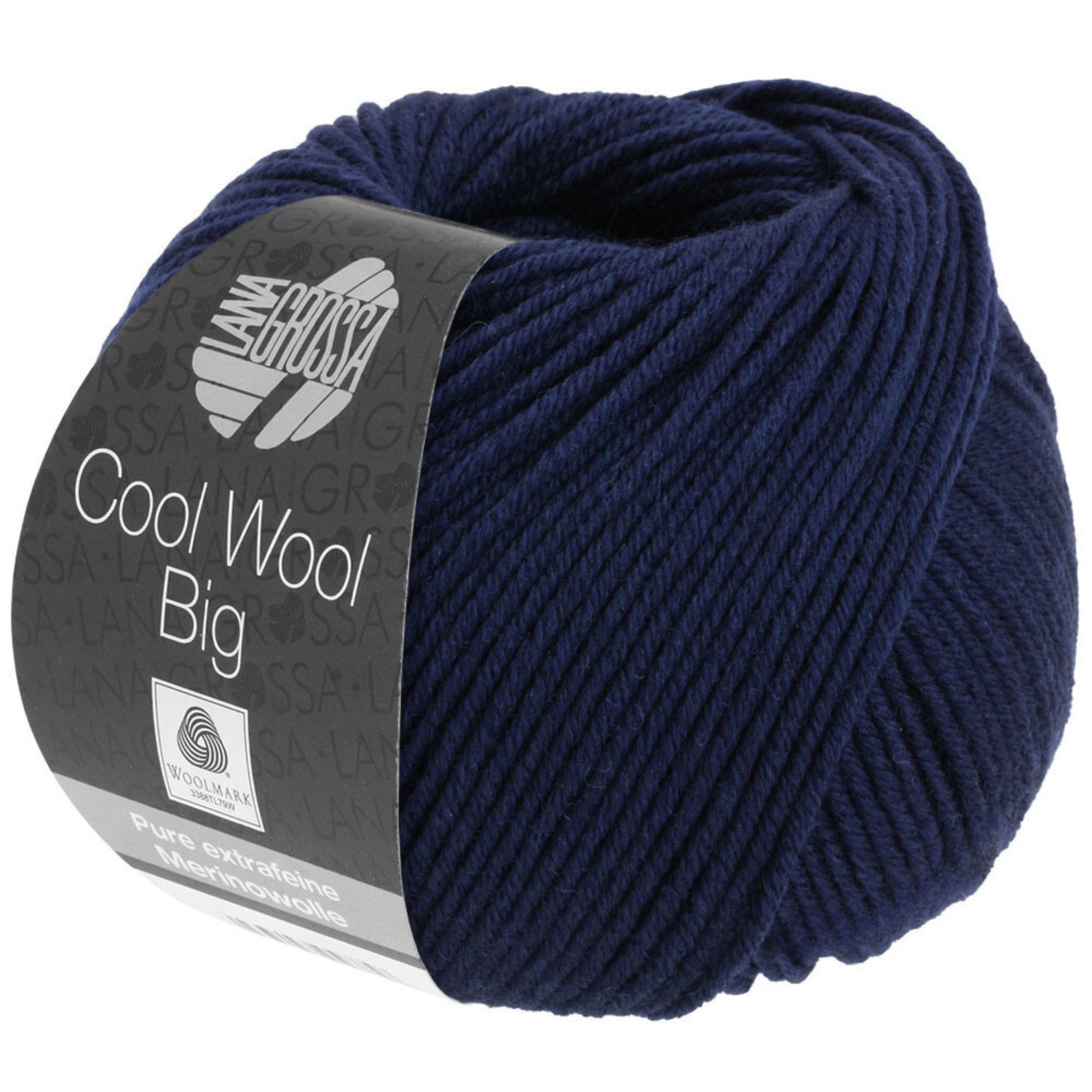 LANA GROSSA COOL WOOL BIG 50 g pflegeleichtes Strickgarn extrafeine Merinowolle Häkelwolle, 120 m (Premium Merinowolle Garn für Strickideen, Klassiker aus purer, extrafeiner Merinowolle), 50 g