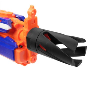 Blasterparts Blaster Laufaufsatz Twisted Flash, Der Nerf Laufaufsatz Twisted Flash macht einiges her als Muzzle Break!