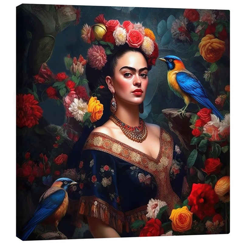 Posterlounge Leinwandbild Mark Ashkenazi, Sonnenschein Frida Kahlo, Modern Illustration
