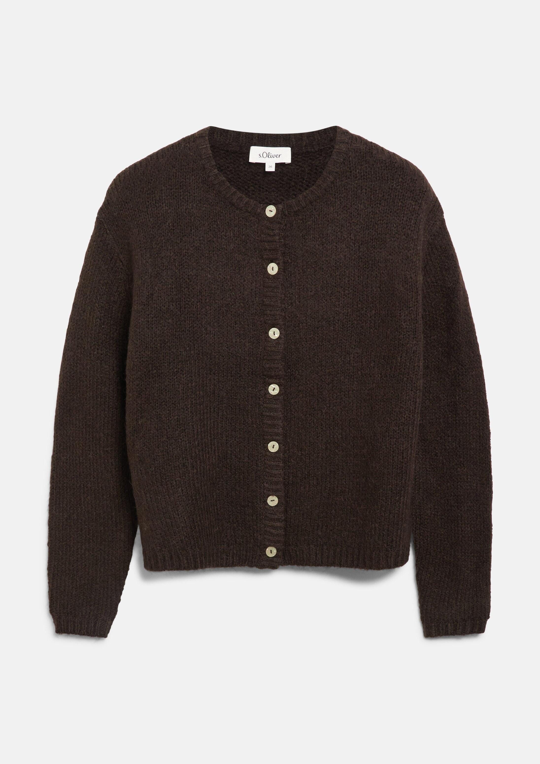 s.Oliver Cardigan Strickjacke Weiche Strickjacke aus Alpakamix – Bild 5 von 5