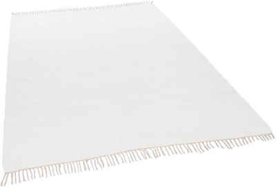 Teppich »Happy Cotton«, THEKO, rechteckig, Höhe 5 mm, Handweb Teppich, Flachgewebe, reine Baumwolle, handgewebt, mit Fransen, ideal im Wohnzimmer, Schlafzimmer & Kinderzimmer