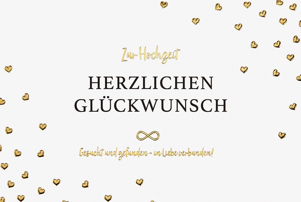 BSB Grußkarten Hochzeit - Unverpackt – plastikfreie Verpackung - Glückwunschkarte