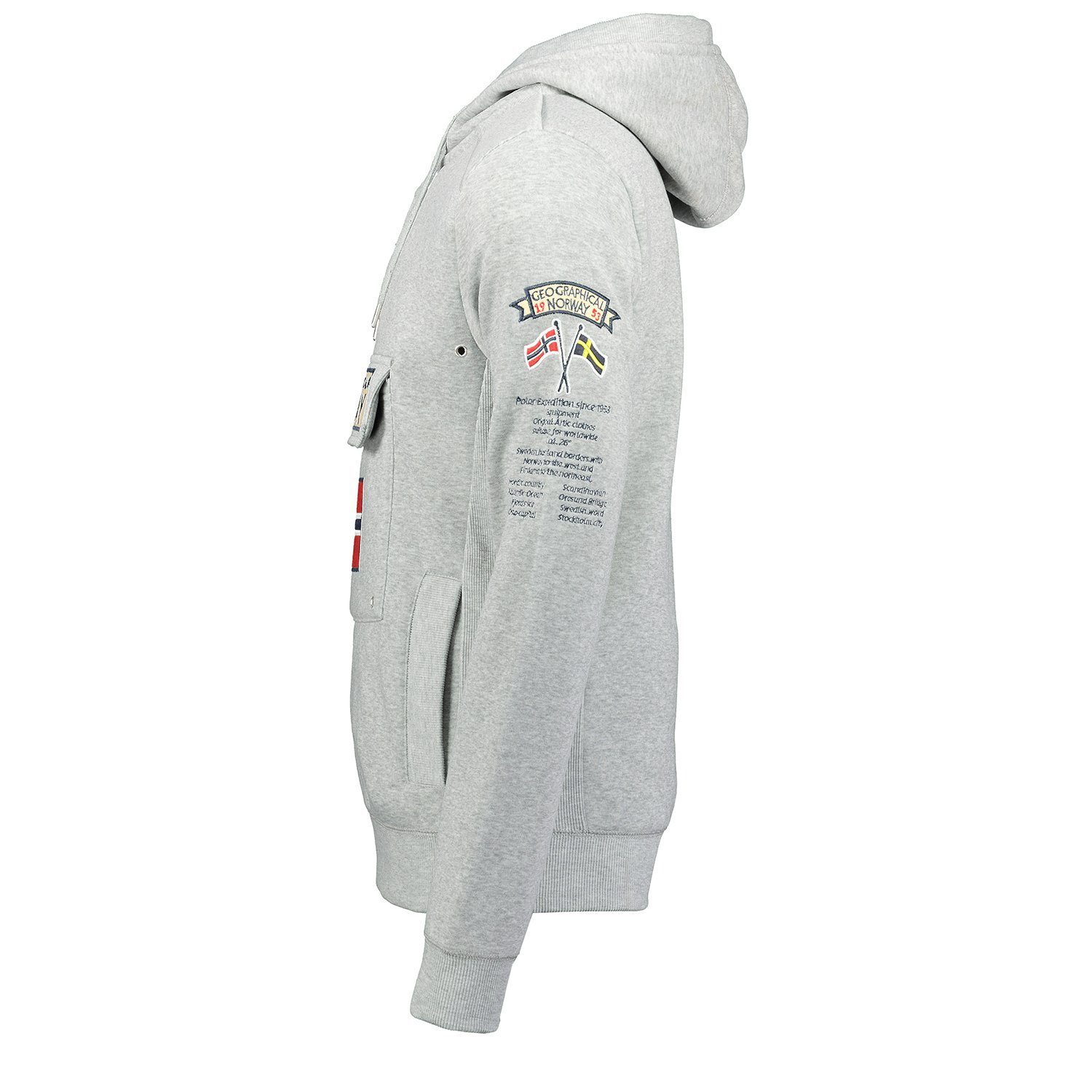 Geographical Norway Kapuzenpullover Gymclass by leyoley mit großer Bauchtasche und warmer Kapuze