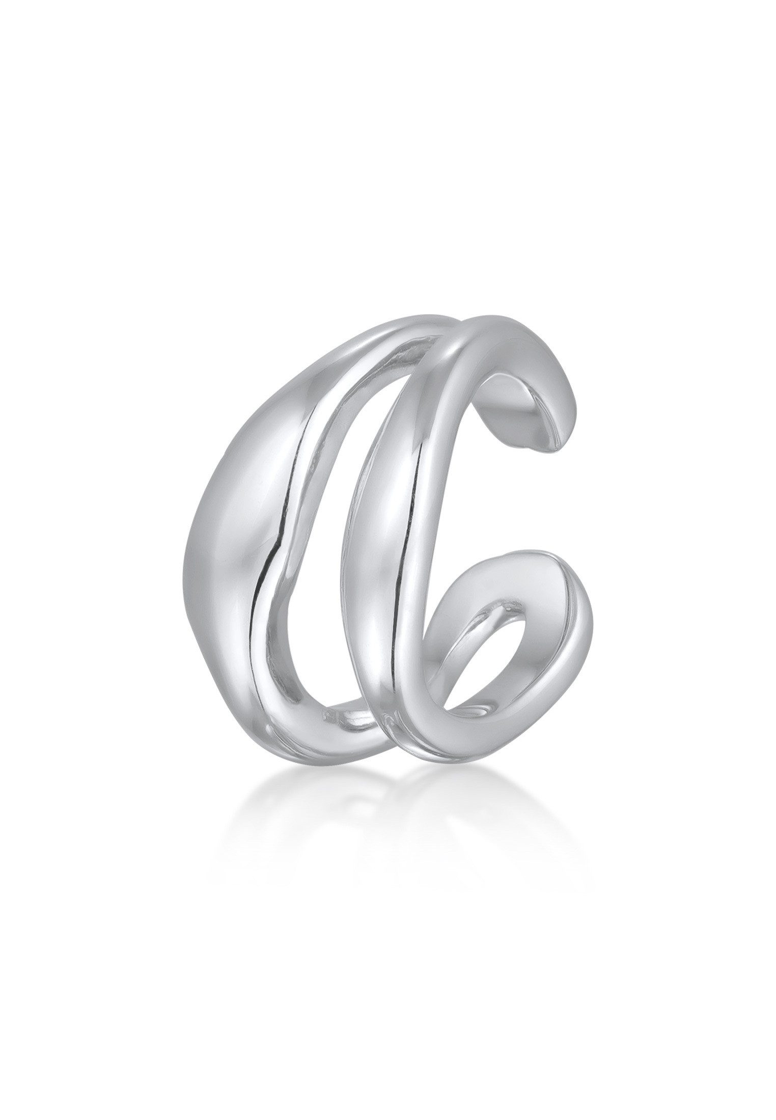 Ohrklemme Earcuff Single Ohrklemme Organic Design 925 Silber
